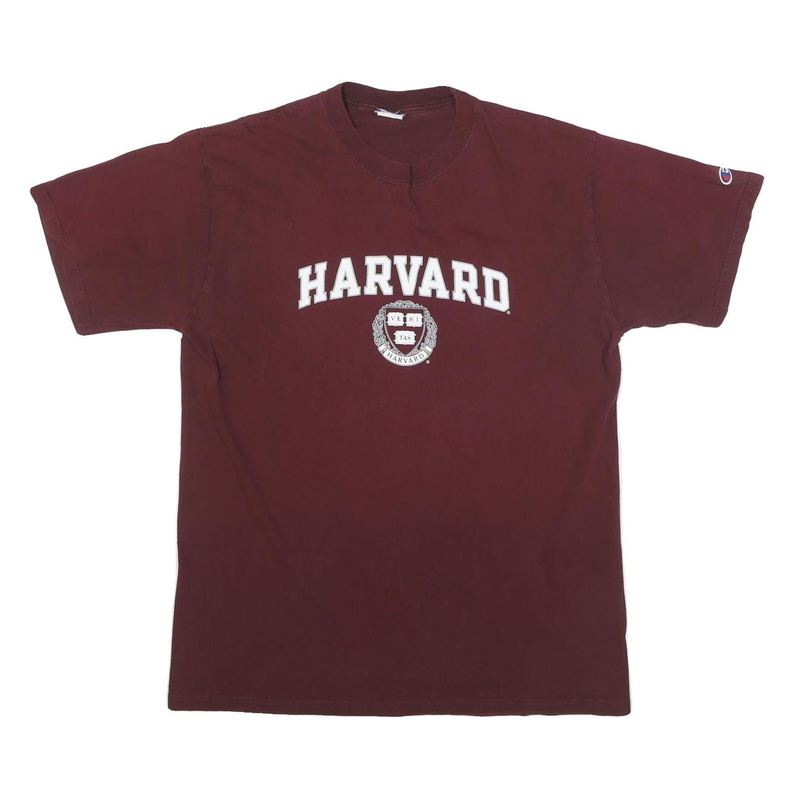 CHAMPION Mens Maroon Harvard Graphic T-Shirt M Short Sleeve Crew Neck Cotton Refurbished - N/A refurbished available on Cerqular