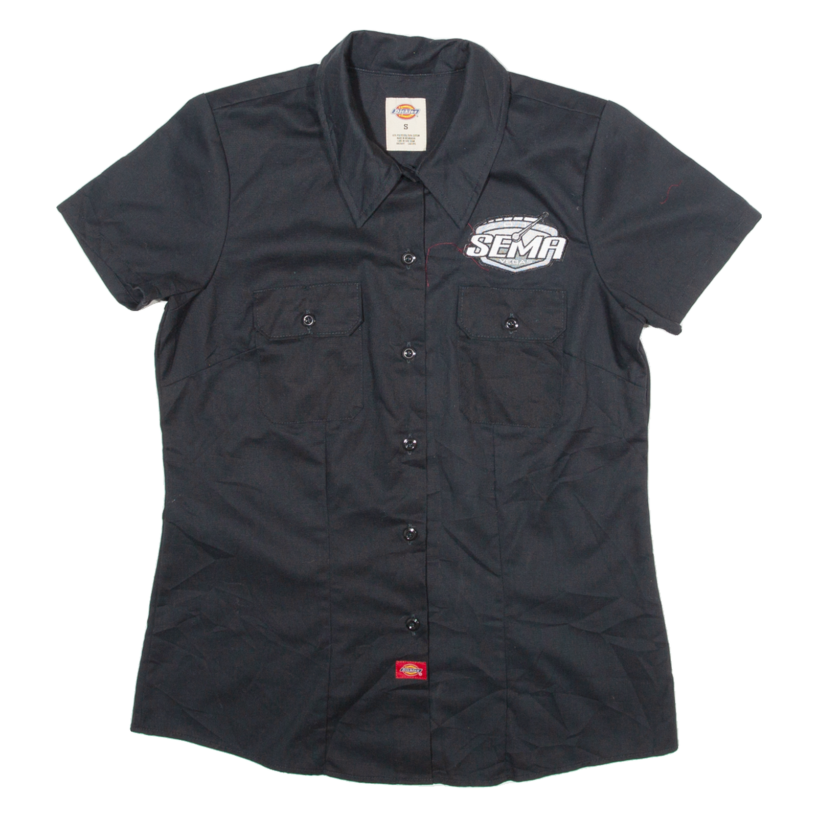 DICKIES Womens Worker Shirt Black S Refurbished - N/A refurbished available on Cerqular