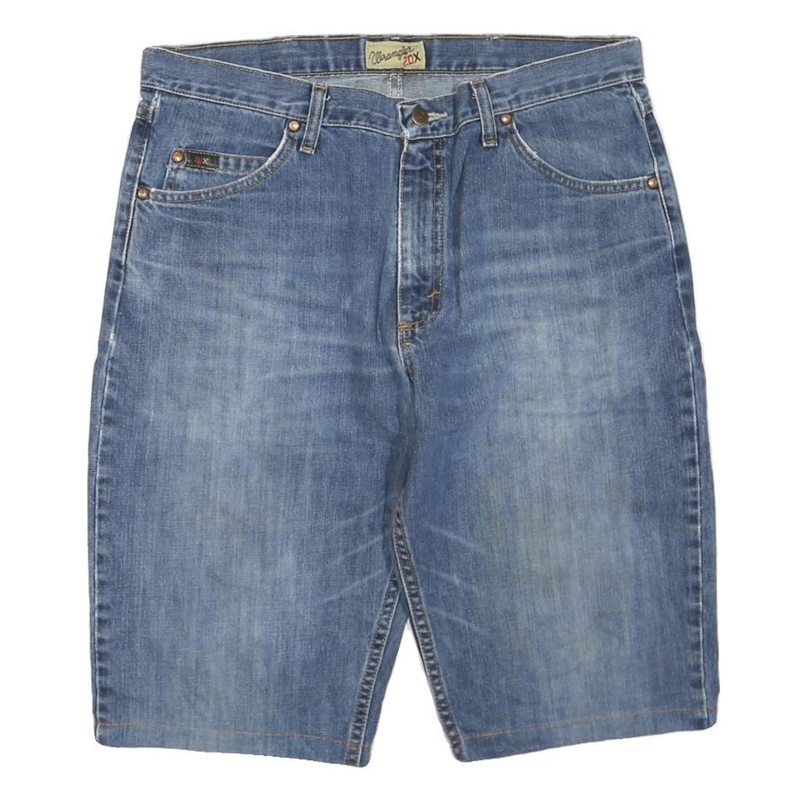 WRANGLER Mens Denim Blue Casual Shorts L W36 Classic Cotton Blend Refurbished - N/A refurbished available on Cerqular