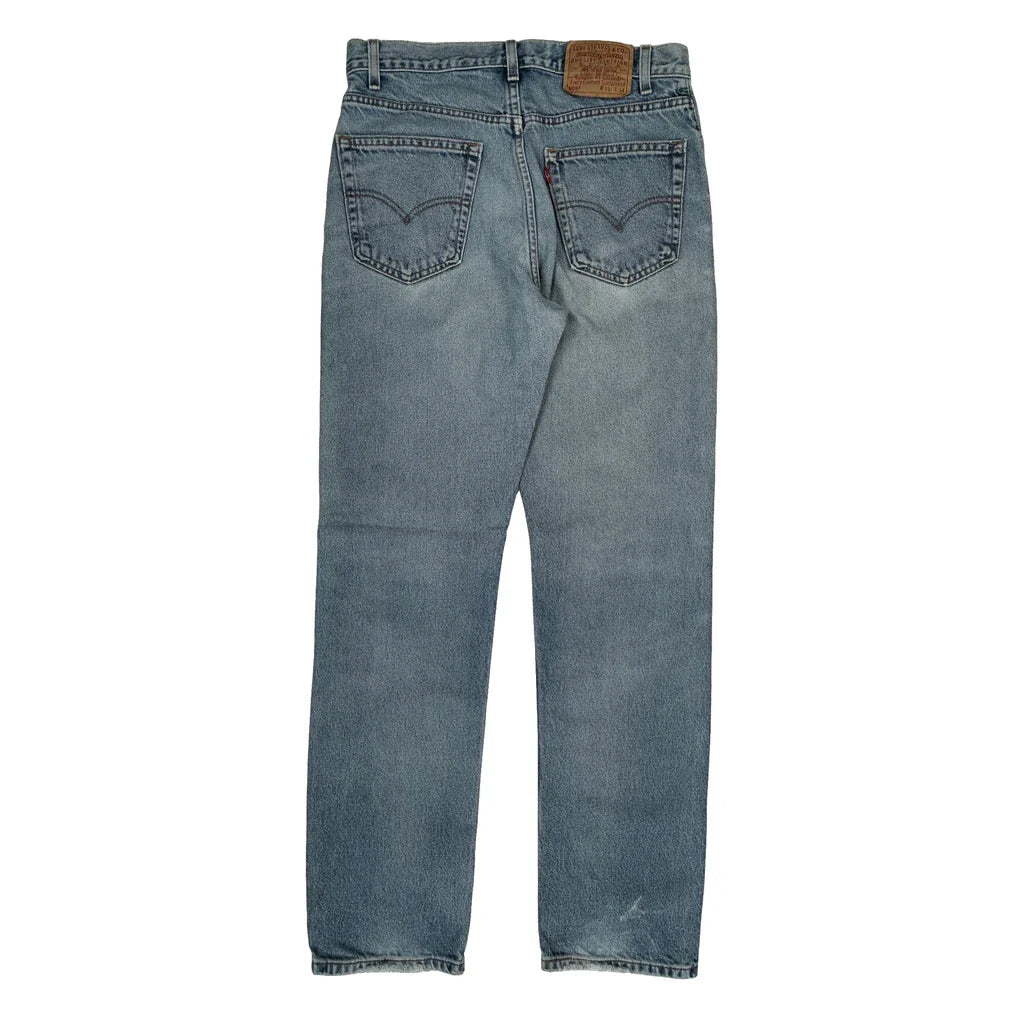 505 Levis Jeans - 33W 34L Light Wash Cotton Refurbished - Thrifted (note: this is a term often used to describe second- refurbished available on Cerqular