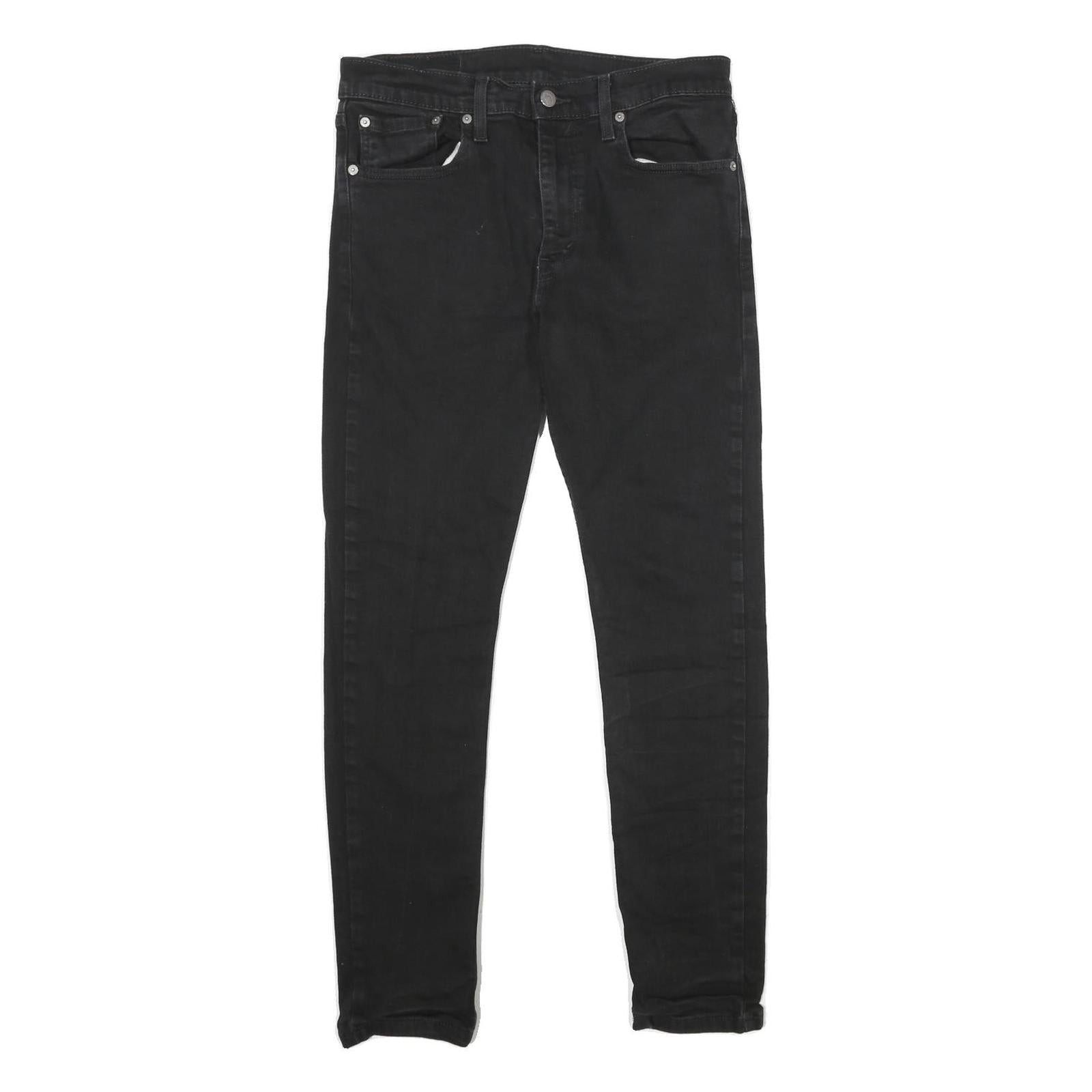 LEVI'S 512 TAPERED Mens Jeans Black Slim Tapered Denim W32 L32 Slim Fit Zip Refurbished - N/A refurbished available on Cerqular