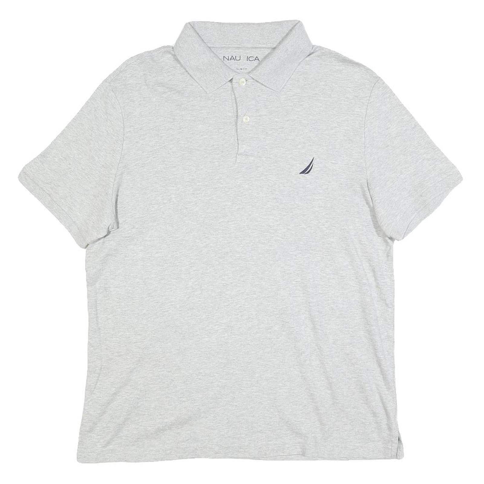 Buy NAUTICA Mens Grey Short Sleeve Slim Fit Polo Shirt M Cotton Blend Casual Refurbished - $25.99 NAUTICA Mens Grey Short Sleeve Slim Fit Polo Shirt M Cotton Blend Casual Refurbished - N/A refurbished available on Cerqular
