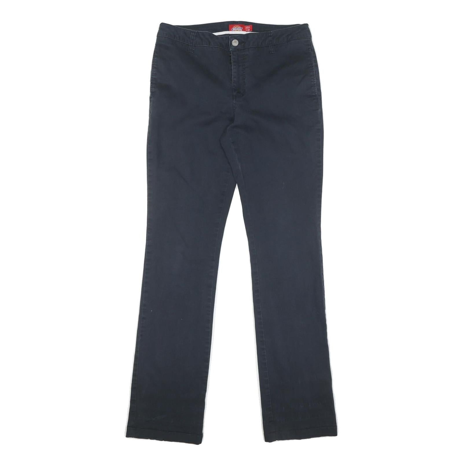 DICKIES Womens Regular Fit Navy Blue Cotton Blend Trousers W30 L32 Casual Refurbished - N/A refurbished available on Cerqular