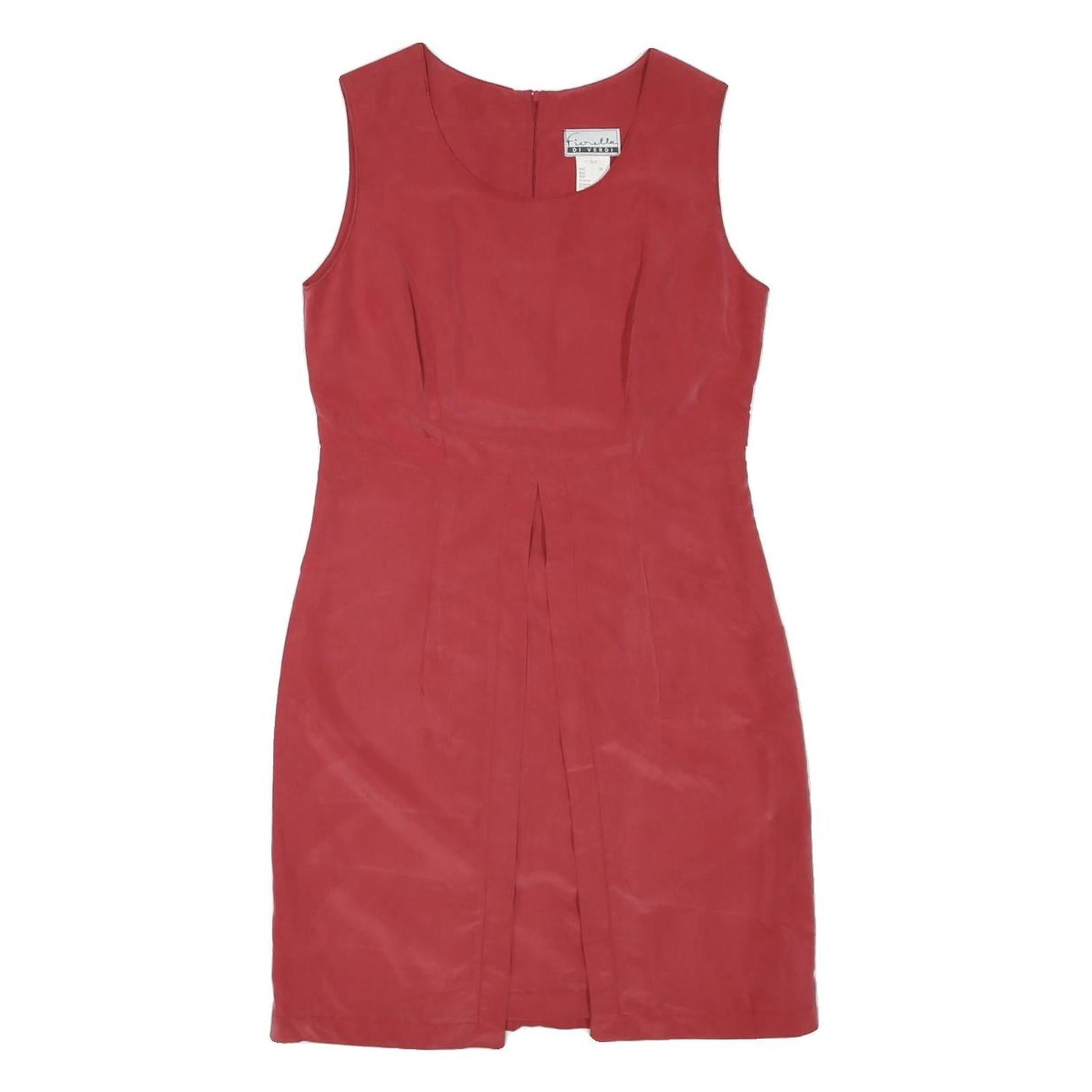 Womens Red Sleeveless Shift Dress Polyester Blend Size S Elegant Simple Refurbished - N/A refurbished available on Cerqular