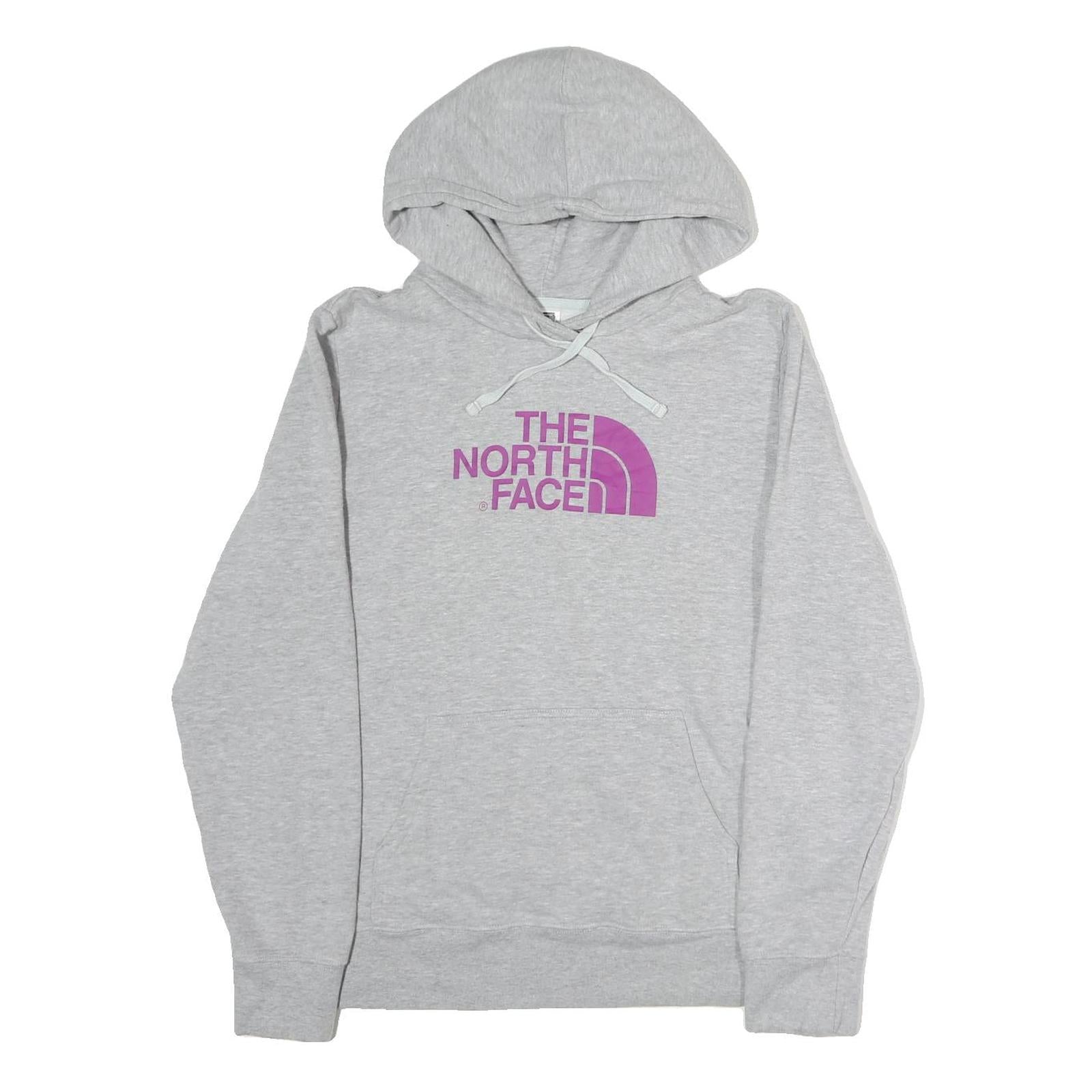 THE NORTH FACE Womens Grey Hoodie L Cotton Logo Pullover Casual Sweatshirt Refurbished - N/A refurbished available on Cerqular