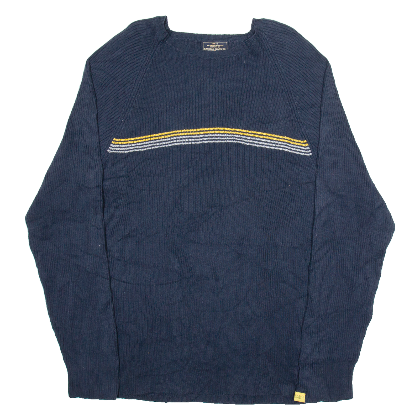 NAUTICA Mens Jumper Blue Tight Knit 2XL Refurbished - N/A refurbished available on Cerqular
