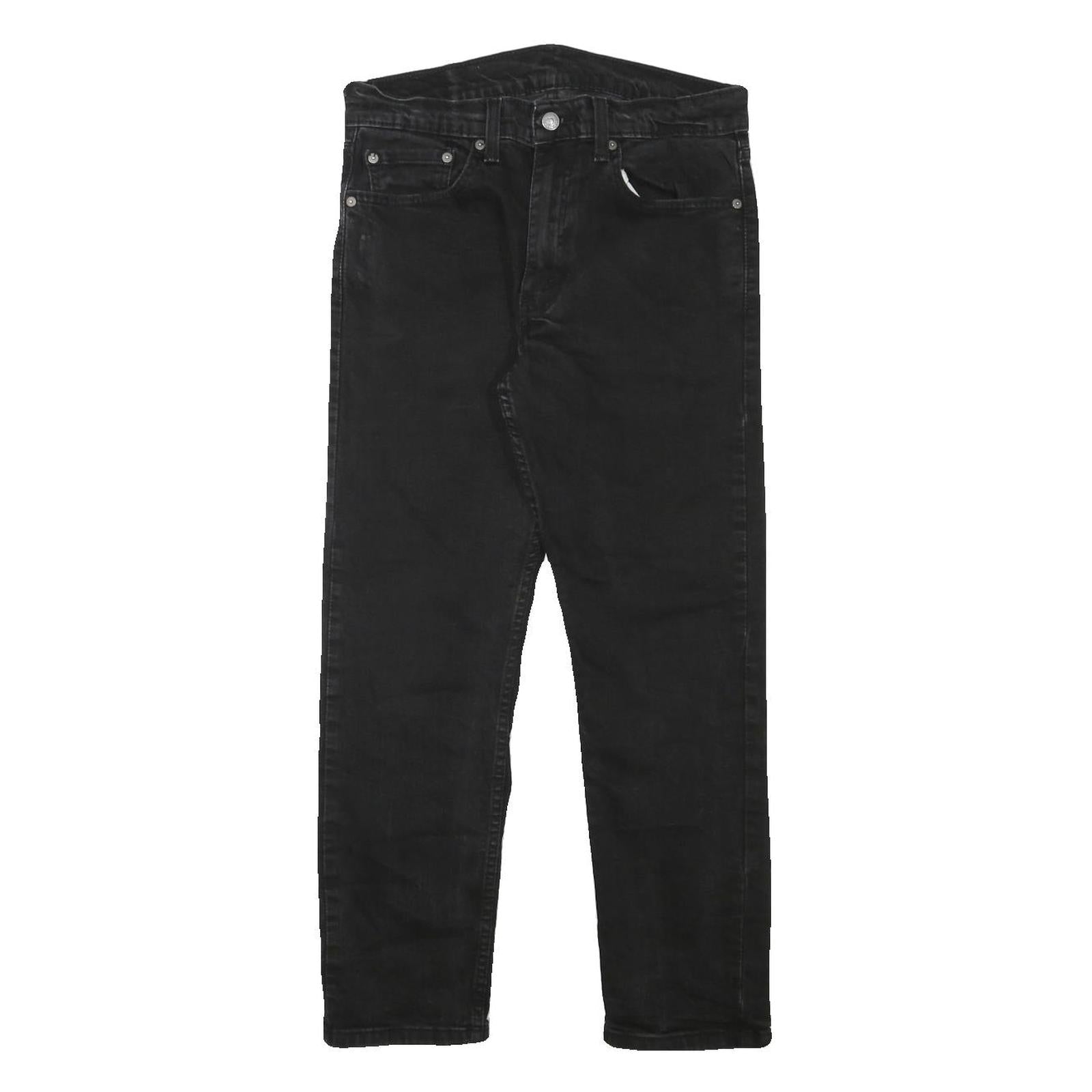 LEVI'S 502 Mens Jeans Black Regular Straight Denim Medium W30 L26 Classic Cotton Refurbished - N/A refurbished available on Cerqular