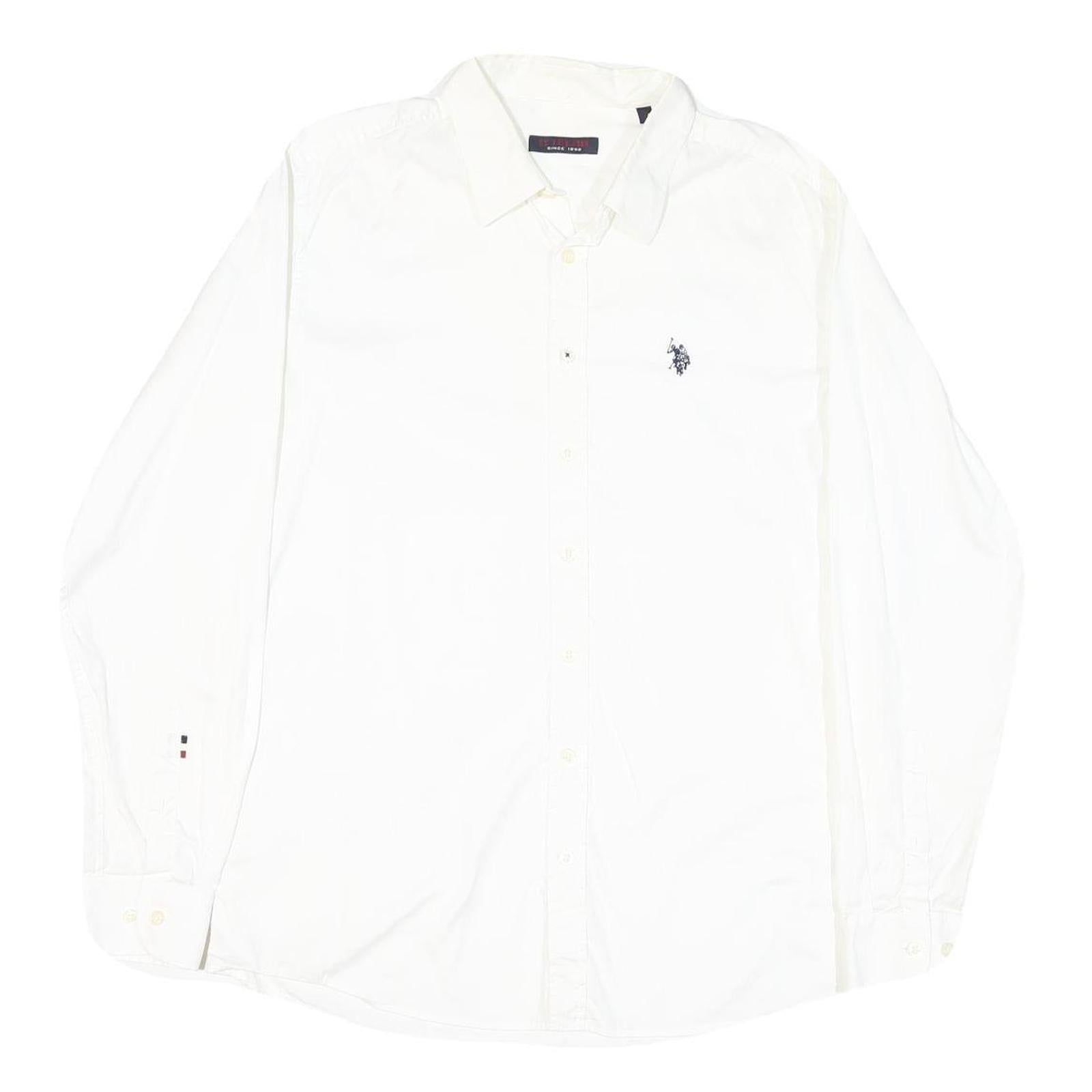 Buy U.S. POLO ASSN Mens White Shirt L Classic Polo Logo Button Down Formal Cotton Refurbished - $24.69 U.S. POLO ASSN Mens White Shirt L Classic Polo Logo Button Down Formal Cotton Refurbished - N/A refurbished available on Cerqular