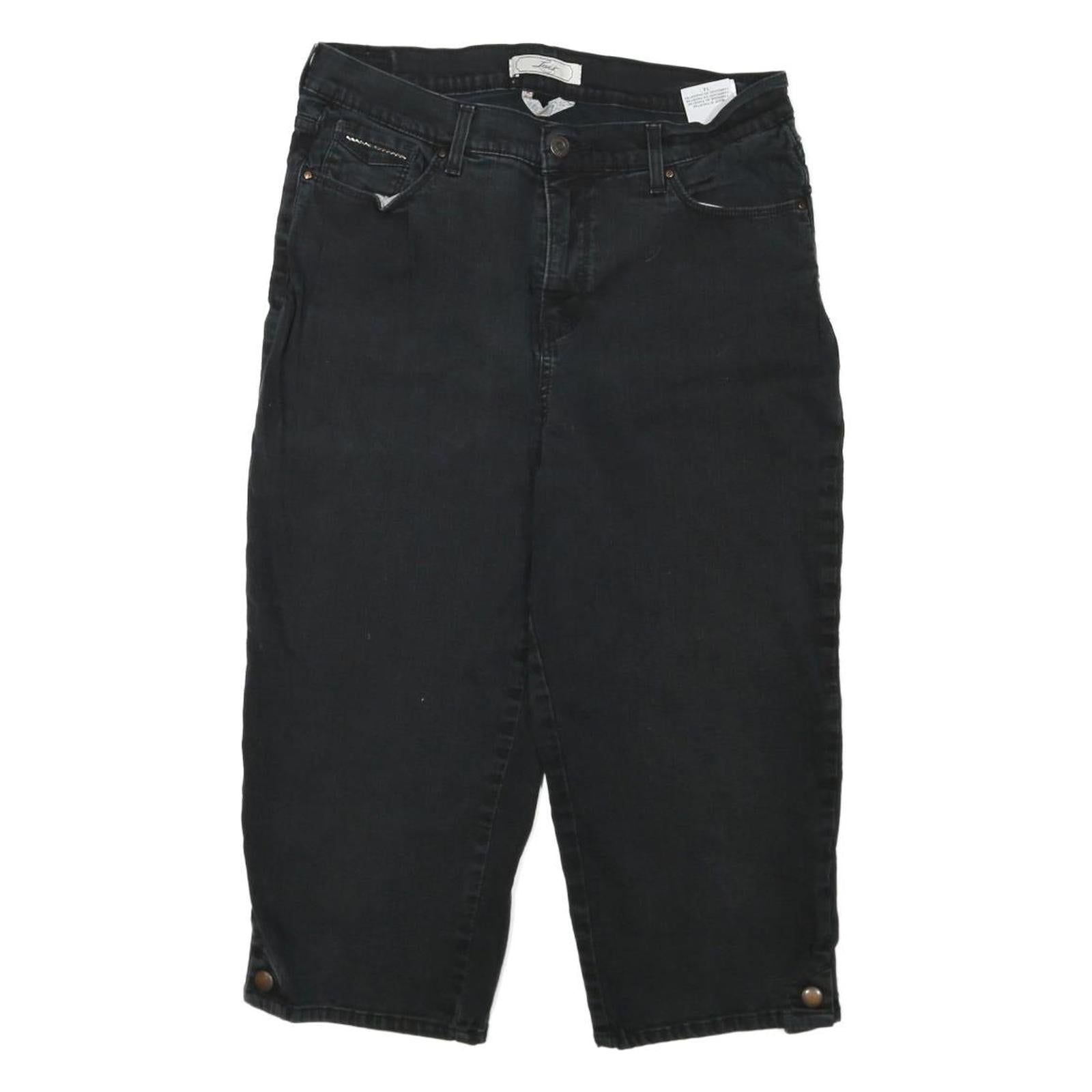 LEVI'S Womens Black Denim Casual Shorts L W30 Classic Fit Button Closure Refurbished - N/A refurbished available on Cerqular