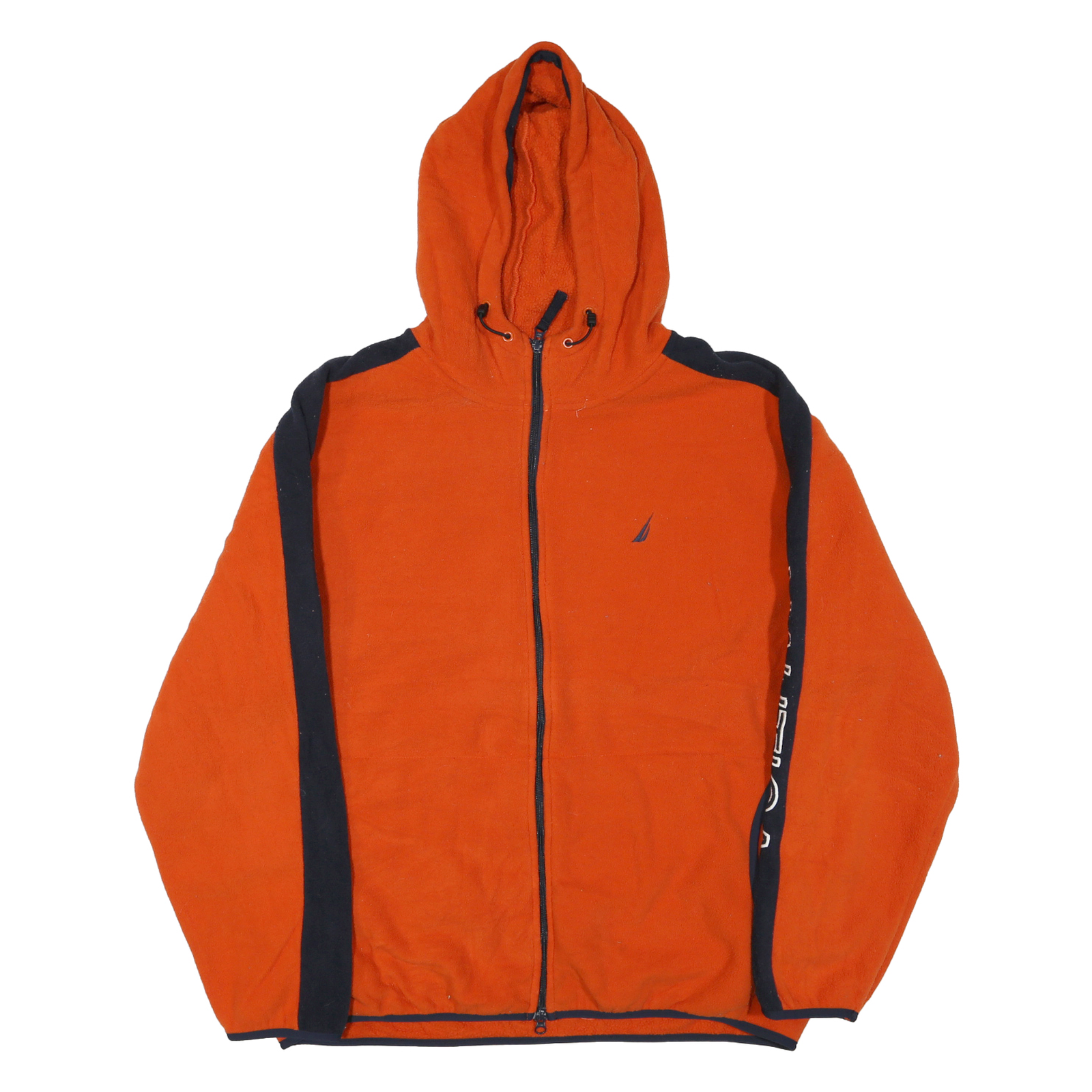NAUTICA Mens Orange & Navy Hooded Zip Jacket XL Polyester Blend Plain Casual Refurbished - N/A refurbished available on Cerqular