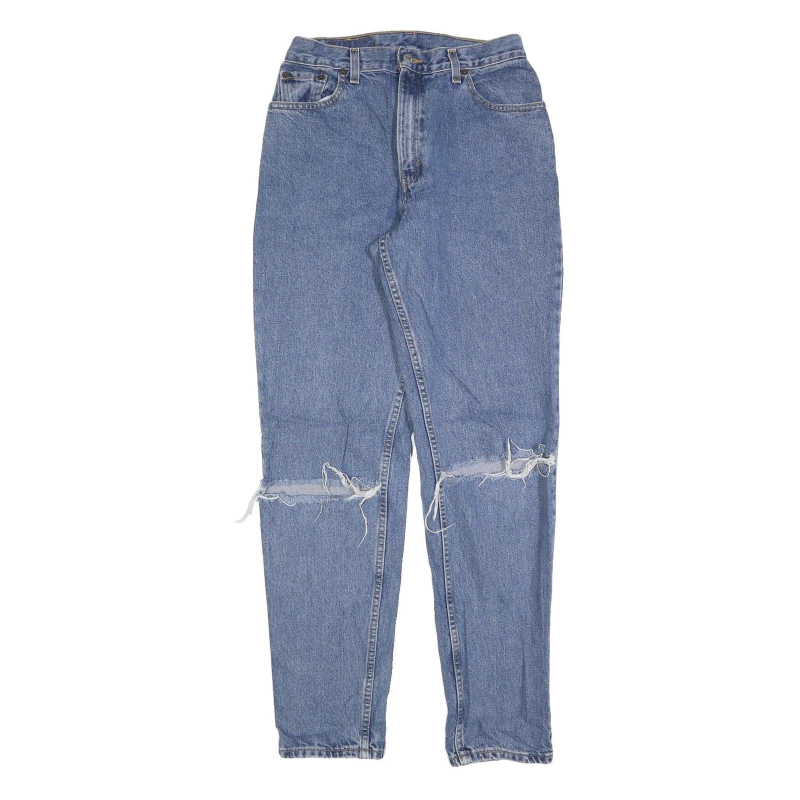 LEVI'S 550 Tapered Womens Jeans Blue Relaxed Denim Medium W28 L32 Distressed Refurbished - N/A refurbished available on Cerqular
