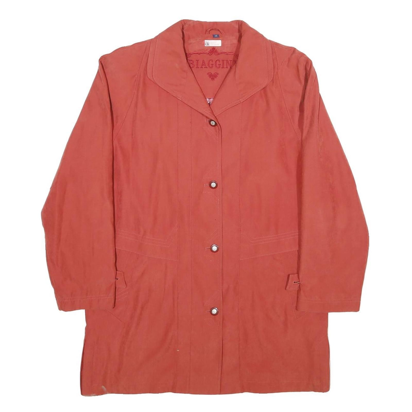 BIAGGINI Womens Red Button Jacket UK 10 Polyester Blend Classic Stylish Refurbished - N/A refurbished available on Cerqular