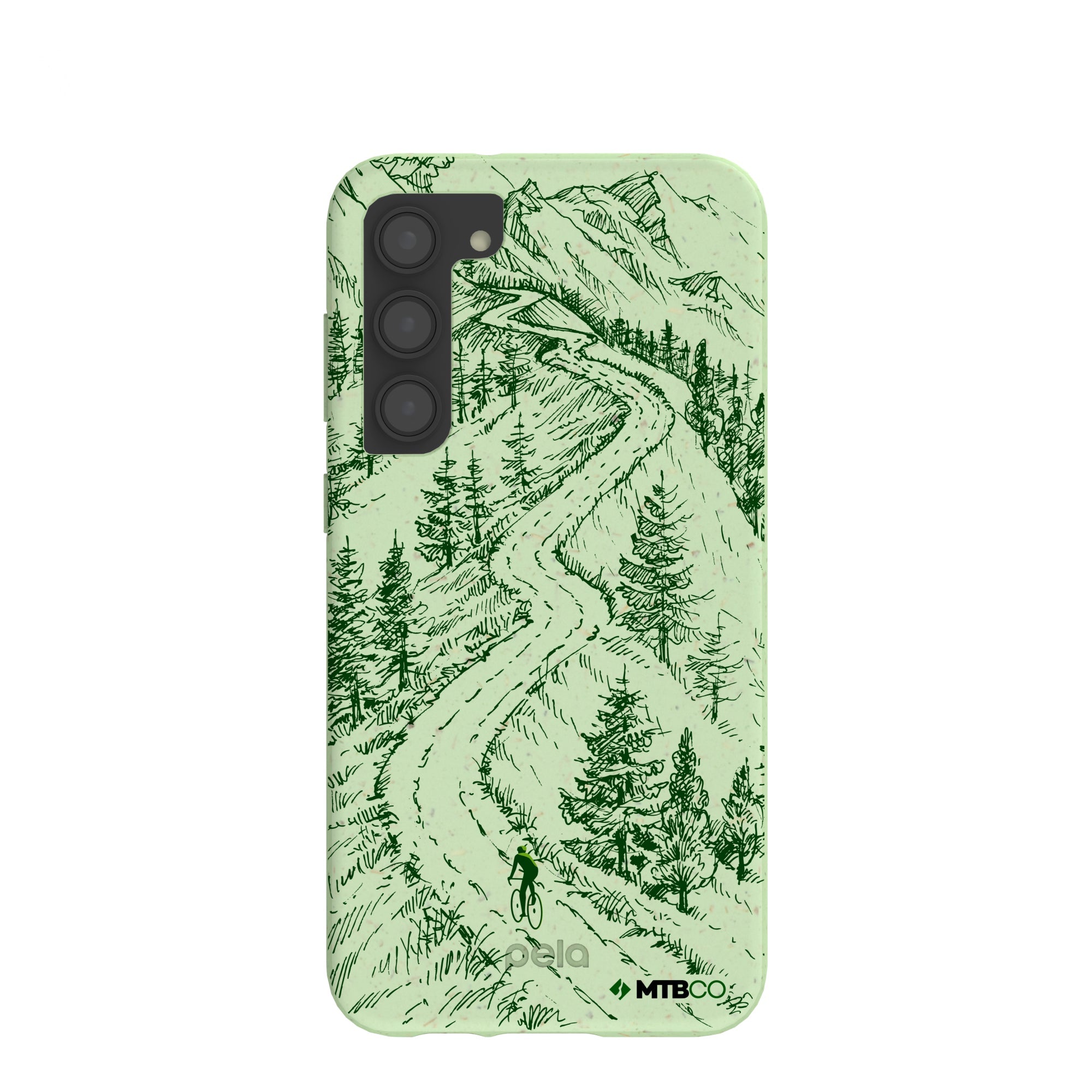 Sage Green Into the Mountains MTBCO Samsung Galaxy S23+(Plus) Case Refurbished - Pela Case refurbished available on Cerqular