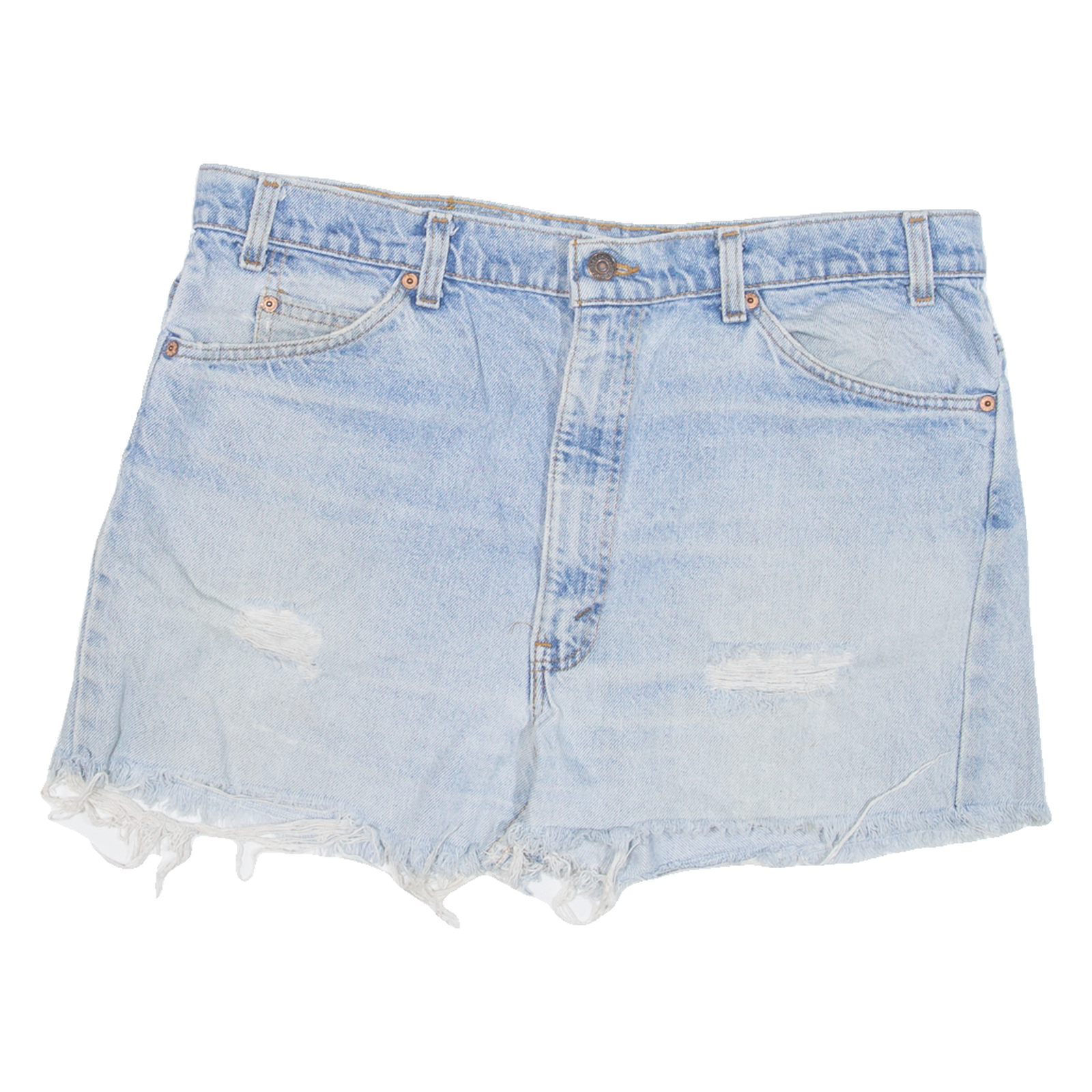 LEVI'S Womens Denim Shorts Blue 2XL W40 Refurbished - N/A refurbished available on Cerqular