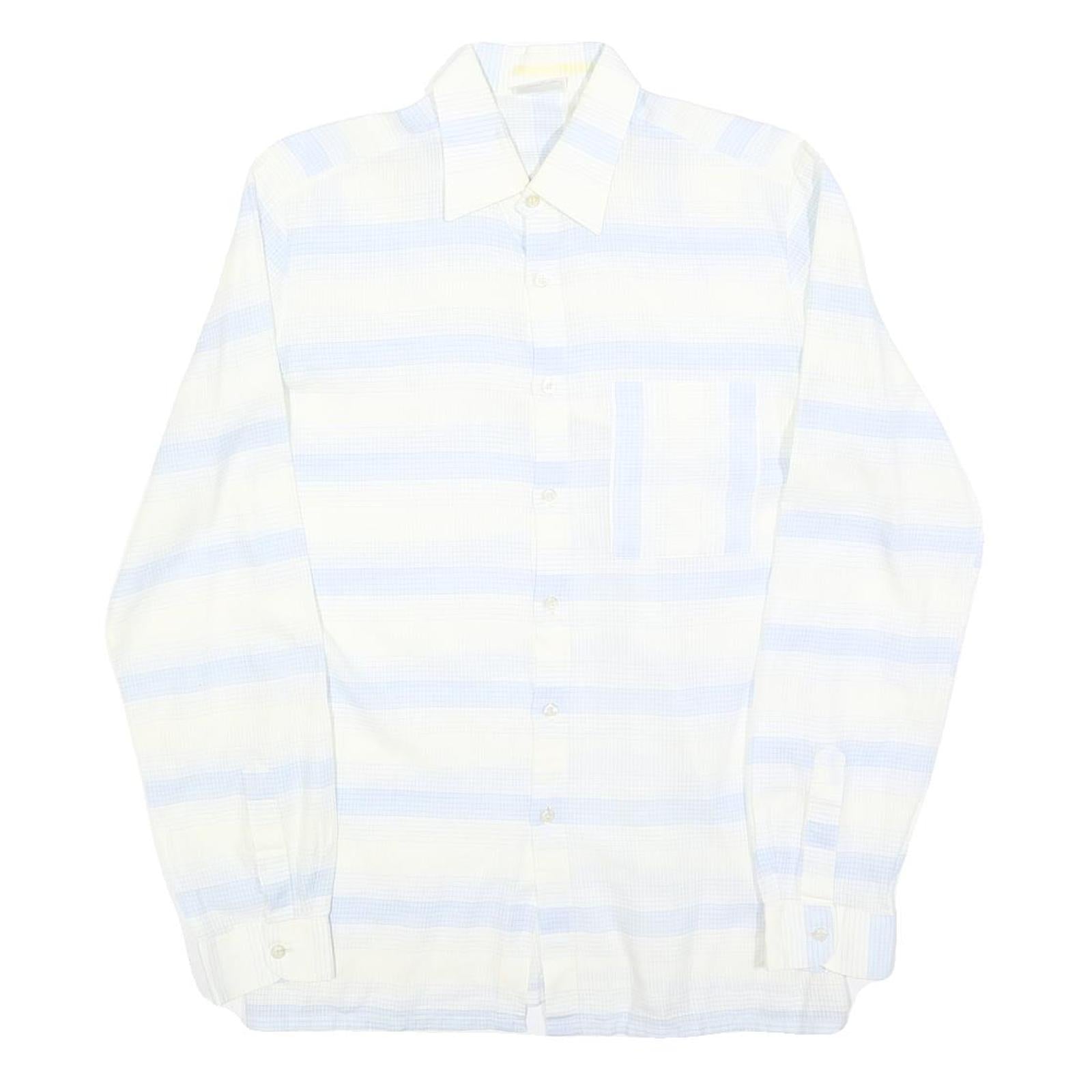 Buy DELVINO Mens White & Light Blue Stripe Cotton Blend Shirt M Classic Fit Casual Refurbished - $16.89 DELVINO Mens White & Light Blue Stripe Cotton Blend Shirt M Classic Fit Casual Refurbished - N/A refurbished available on Cerqular