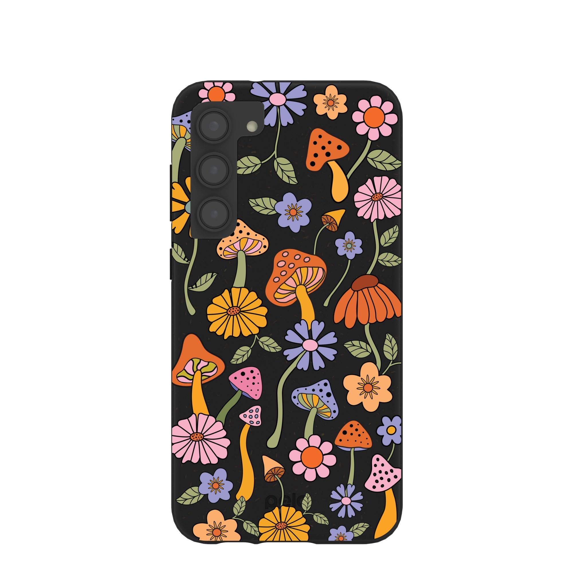 Black Midnight Shrooms Samsung Galaxy S23+(Plus) Case Refurbished - Pela Case refurbished available on Cerqular