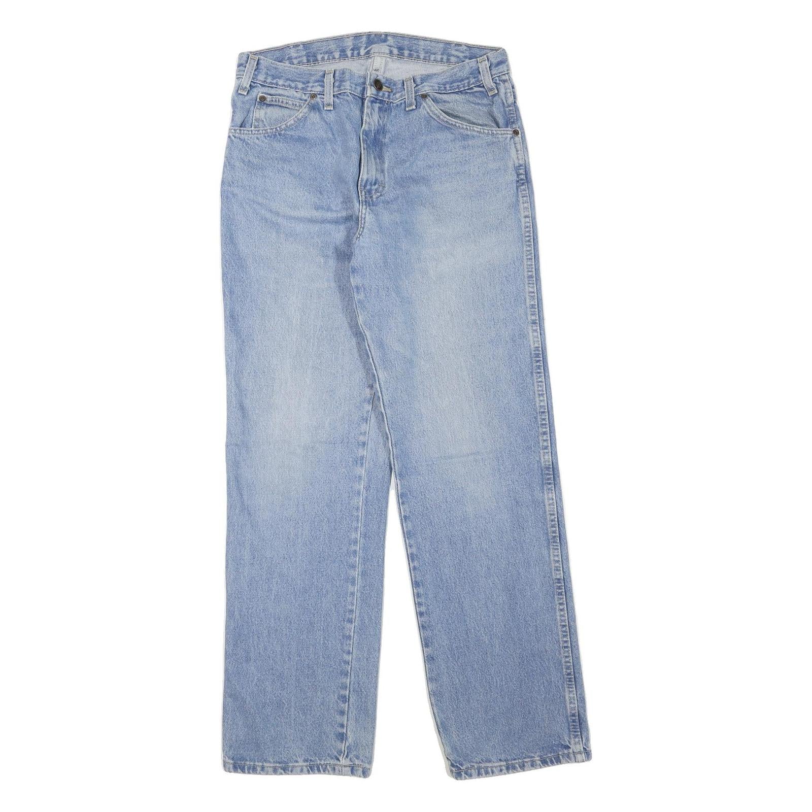 DICKIES Womens Jeans Blue Regular Straight Denim Medium W32 L32 Cotton Blend Zip Refurbished - N/A refurbished available on Cerqular