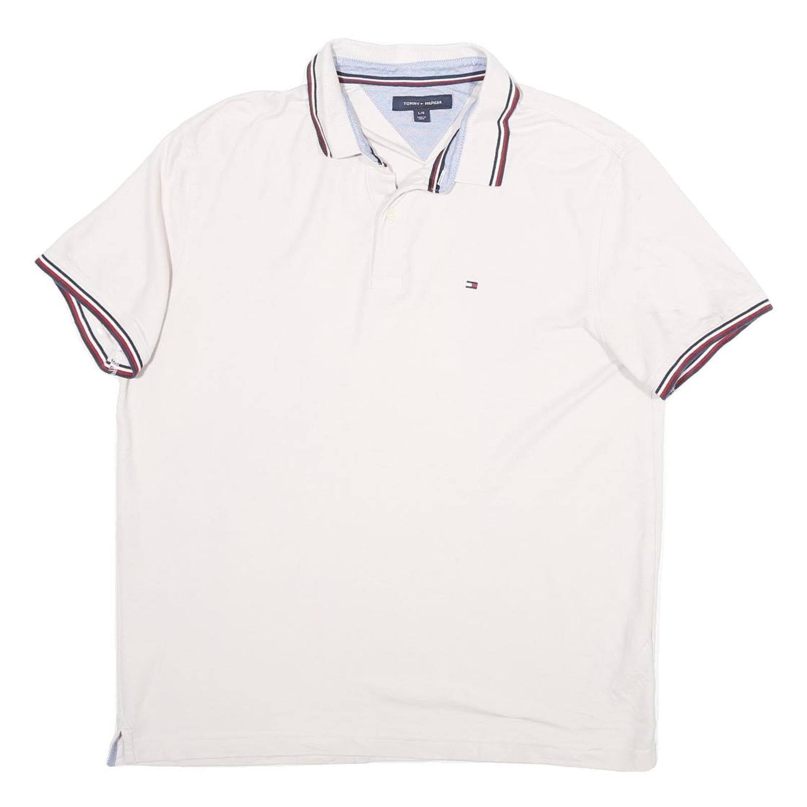 Buy TOMMY HILFIGER Mens White Polo Shirt L Cotton Short Sleeve Basic Refurbished - $33.79 TOMMY HILFIGER Mens White Polo Shirt L Cotton Short Sleeve Basic Refurbished - N/A refurbished available on Cerqular