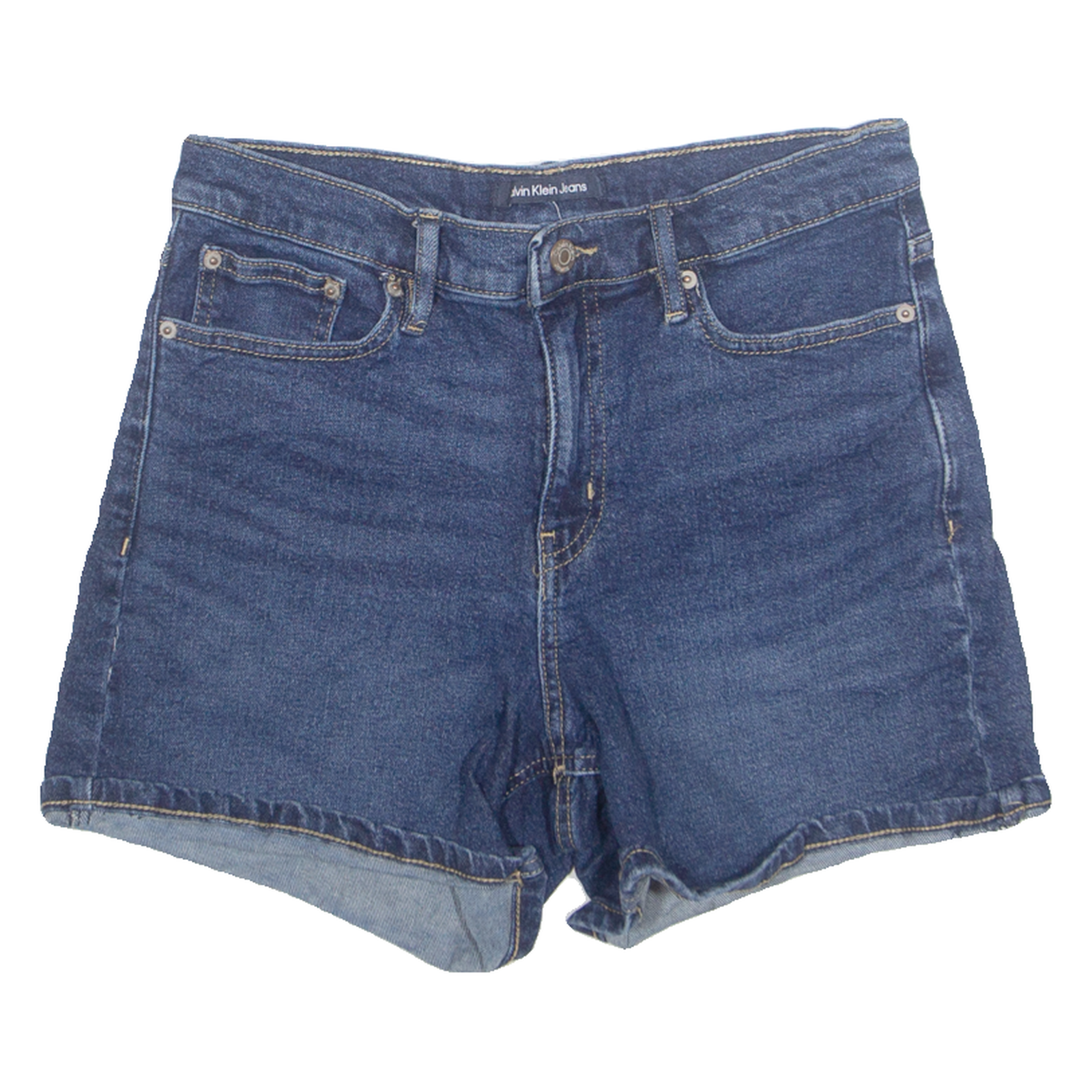 CALVIN KLEIN JEANS High Waist Womens Denim Shorts Blue M W23 Refurbished - N/A refurbished available on Cerqular