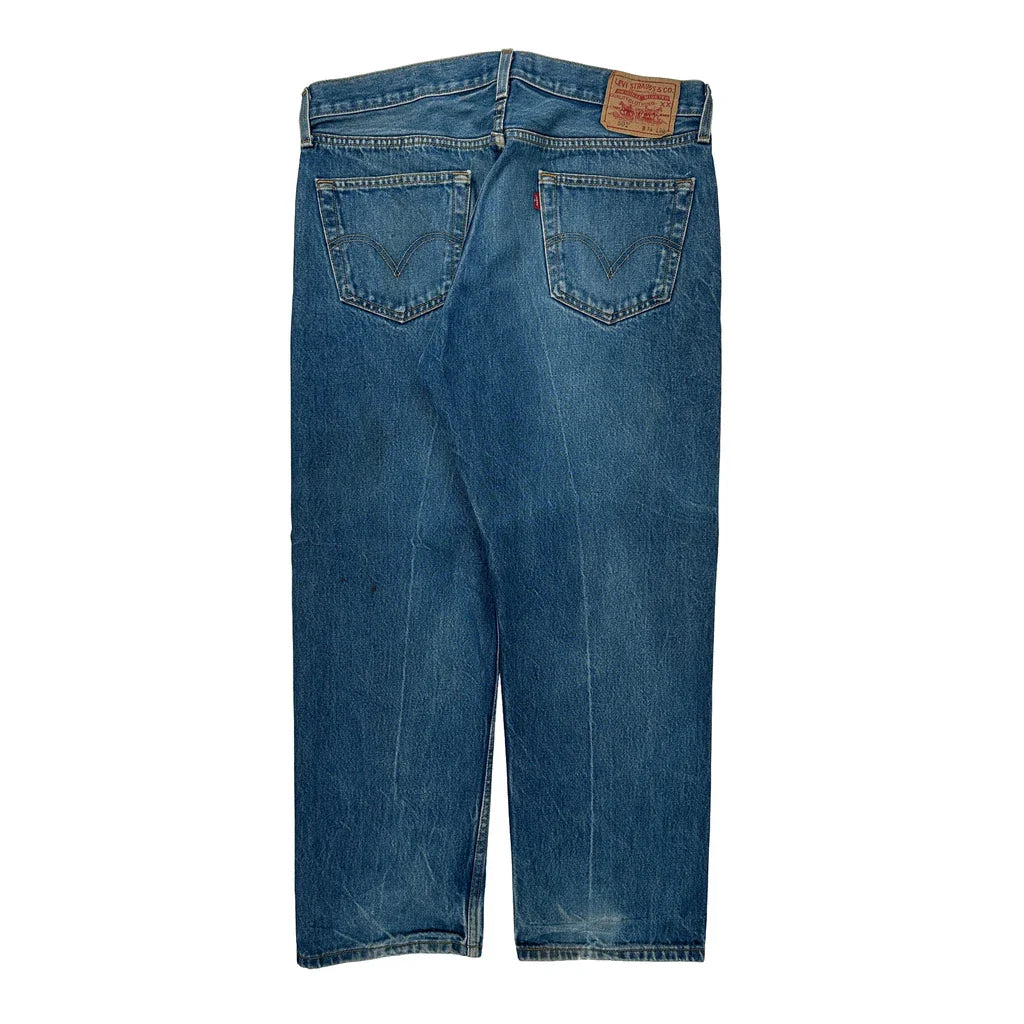 501 Levis Jeans - 38W 30L Blue Cotton Refurbished - Thrifted (note: this is a term often used to describe second- refurbished available on Cerqular