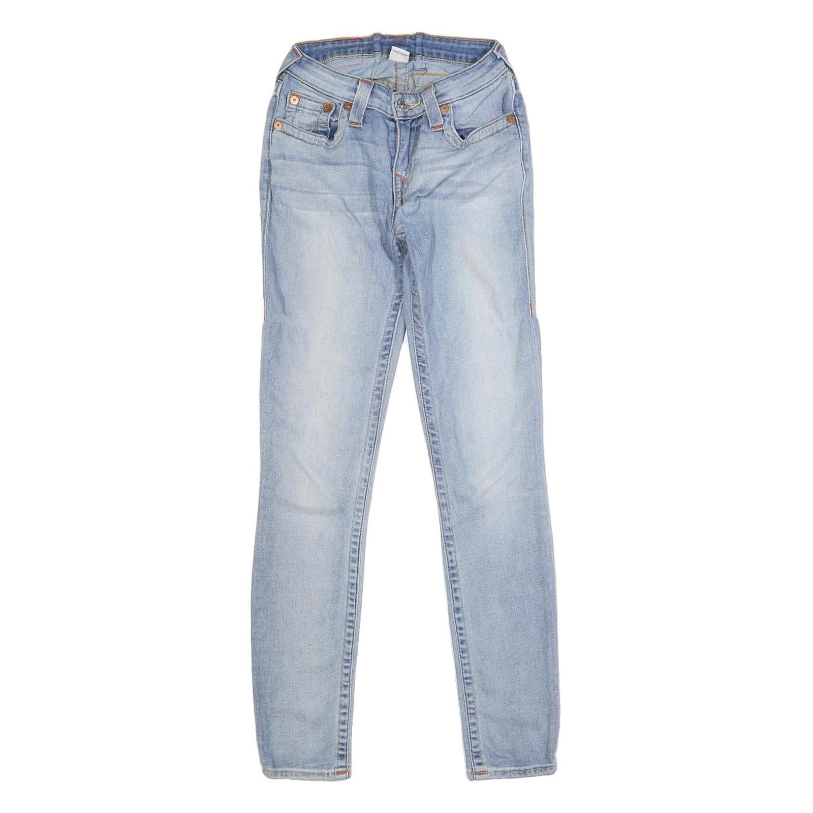 TRUE RELIGION Womens Slim Light Blue Denim Jeans W22 L29 Zip Cotton Blend Refurbished - N/A refurbished available on Cerqular