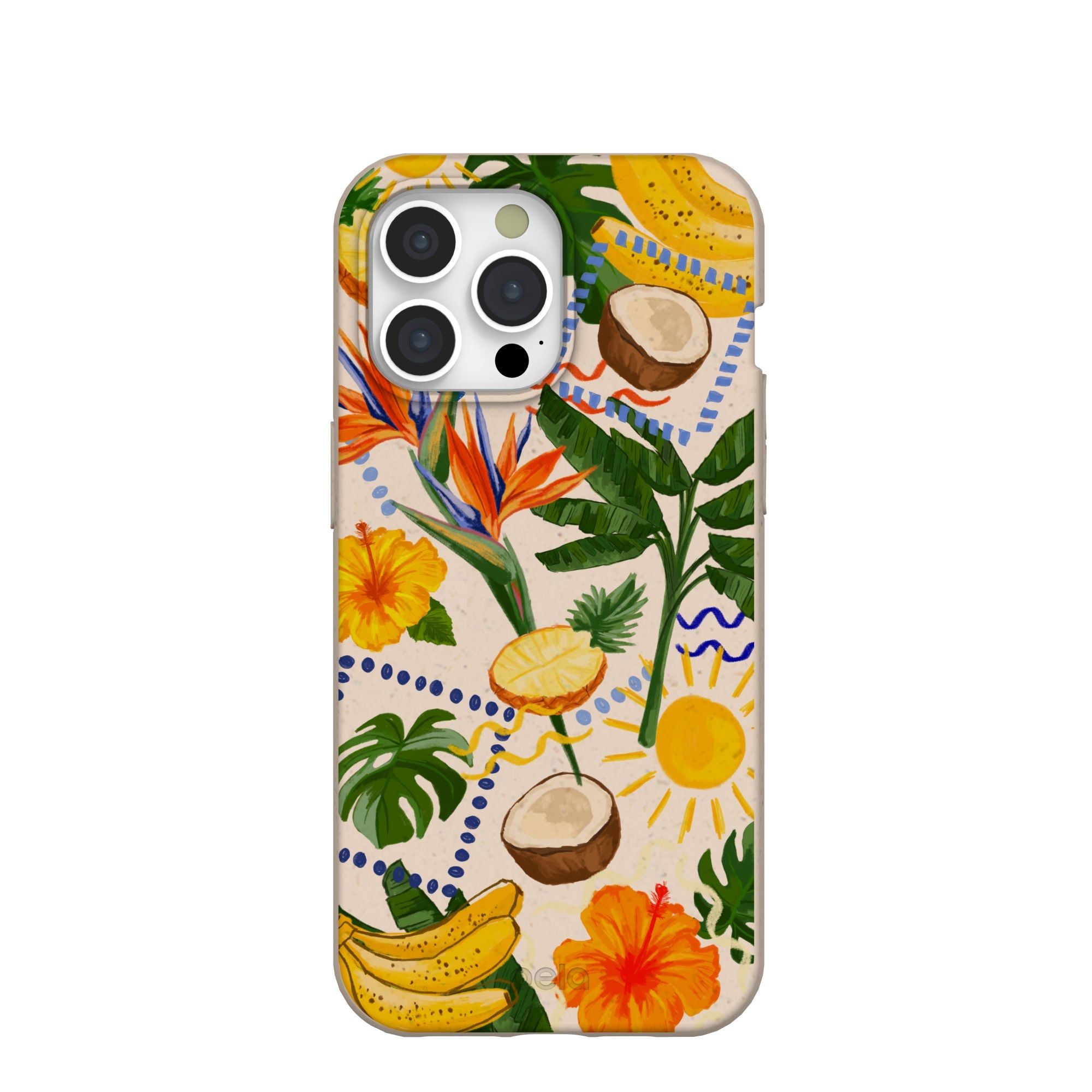 Seashell Tropics iPhone 15 Pro Max Case Refurbished - Pela Case refurbished available on Cerqular