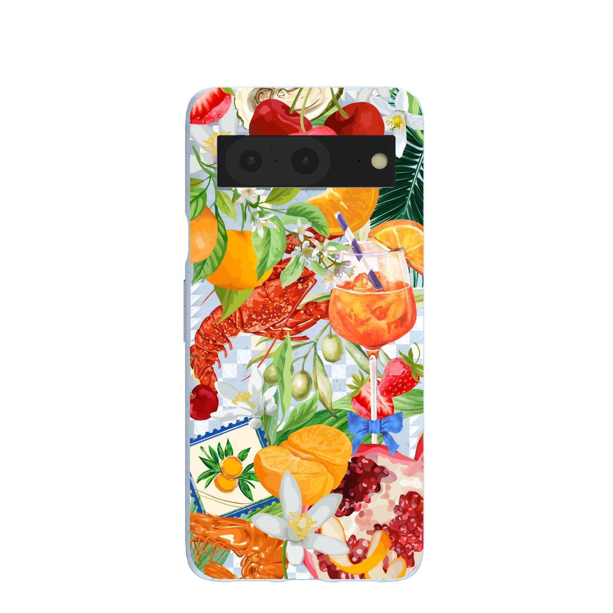 Buy Powder Blue Mediterranean Summers Google Pixel 8 Case Refurbished - $65.00 Powder Blue Mediterranean Summers Google Pixel 8 Case Refurbished - Pela Case refurbished available on Cerqular
