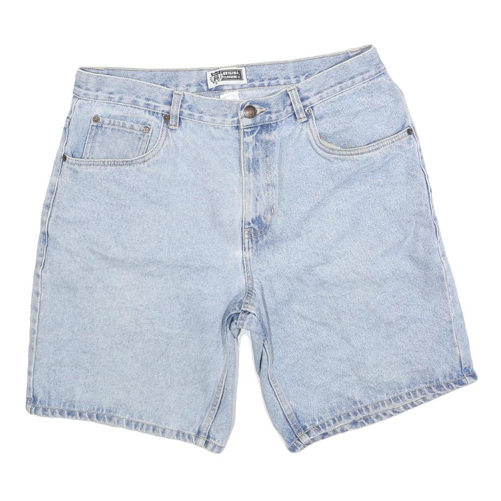 ROUTE 66 Mens Shorts Blue Denim Casual L W36 Summer Wear Refurbished - N/A refurbished available on Cerqular