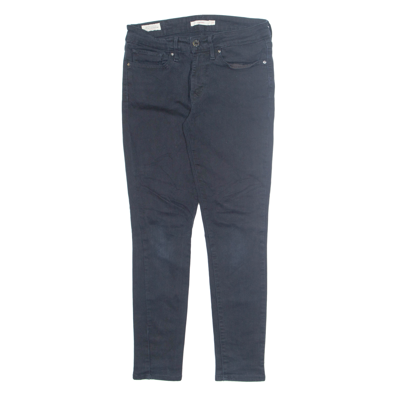 LEVI'S Big E 711 Womens Jeans Black Regular Tapered W27 L28 Refurbished - N/A refurbished available on Cerqular