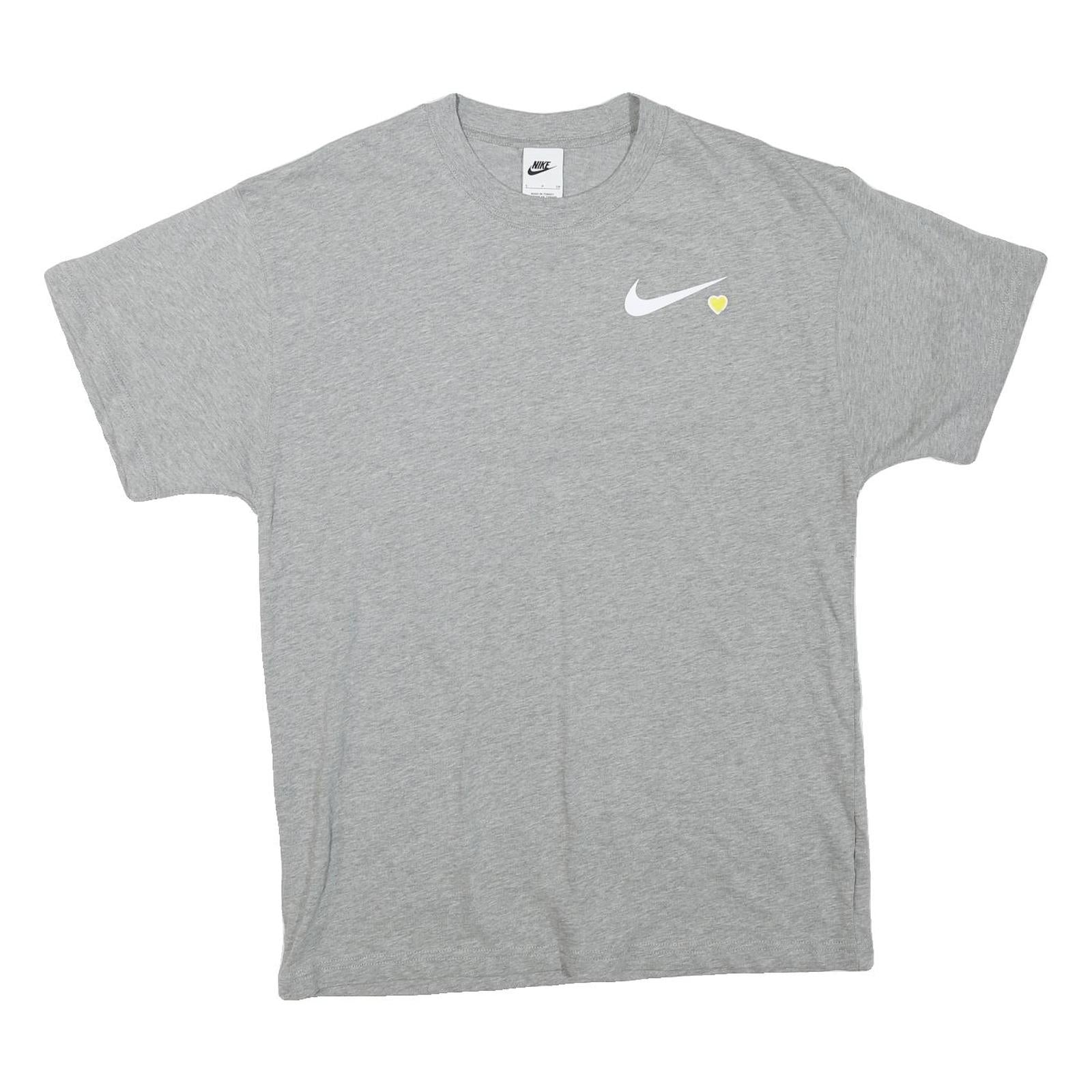 NIKE Mens Grey Short Sleeve Crew Neck T-Shirt S Cotton Blend Casual Sport Refurbished - N/A refurbished available on Cerqular