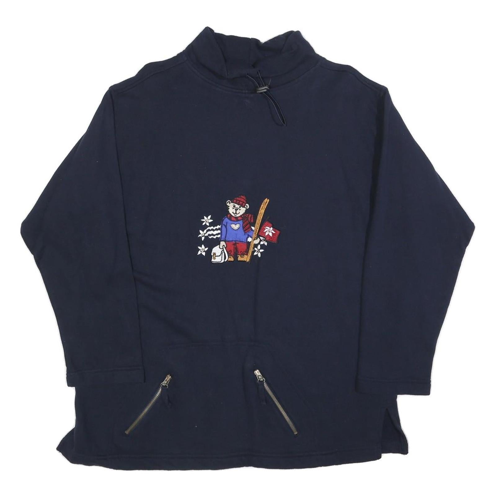 Buy DEVILLE Womens Navy Blue Sweatshirt XL Embroidered Bear Zipper Pockets Pullover Refurbished - $33.79 DEVILLE Womens Navy Blue Sweatshirt XL Embroidered Bear Zipper Pockets Pullover Refurbished - N/A refurbished available on Cerqular