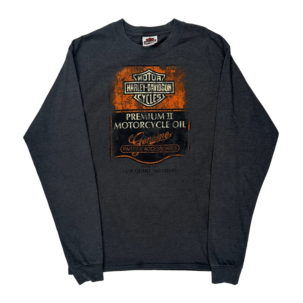 Buy Pocono Mountain Harley Davidson Graphic Long Sleeve T-Shirt - Medium Grey Cotton Refurbished - $60.29 Pocono Mountain Harley Davidson Graphic Long Sleeve T-Shirt - Medium Grey Cotton Refurbished - Thrifted (note: this is a term often used to describe second- refurbished available on Cerqular