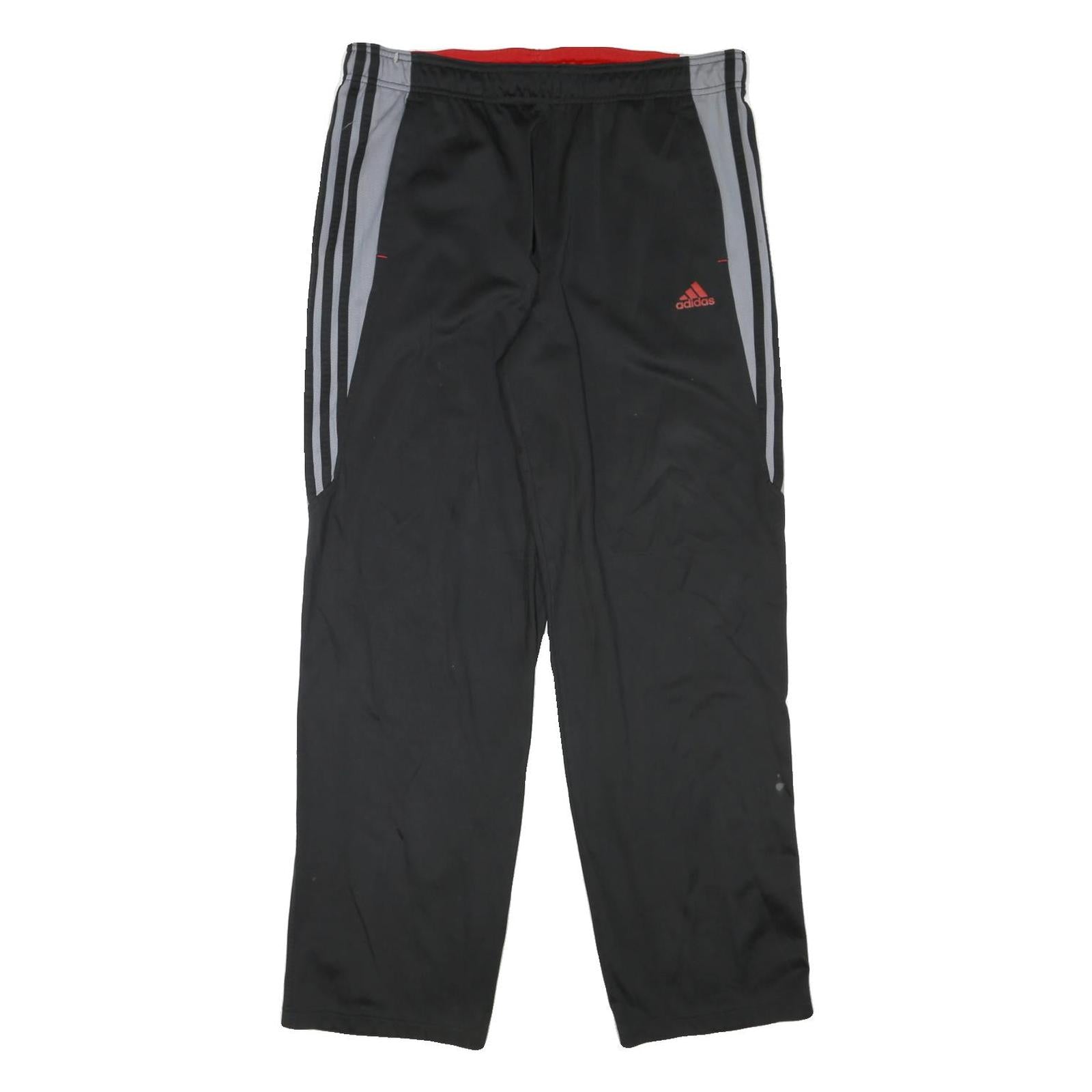ADIDAS Mens Joggers Black & Grey Polyester Blend Regular Tapered L W36 L32 Refurbished - N/A refurbished available on Cerqular