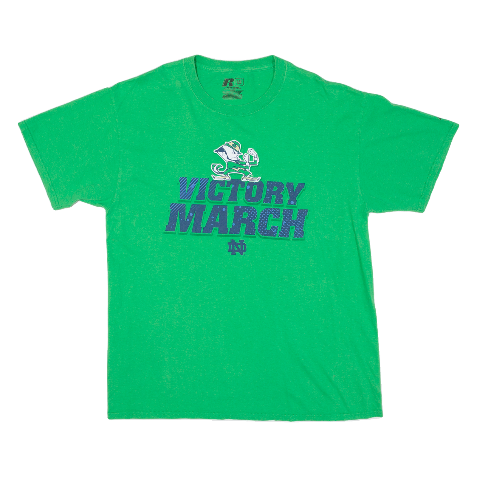 RUSSELL ATHLETIC Notre Dame University Mens T-Shirt Green USA L Refurbished - N/A refurbished available on Cerqular