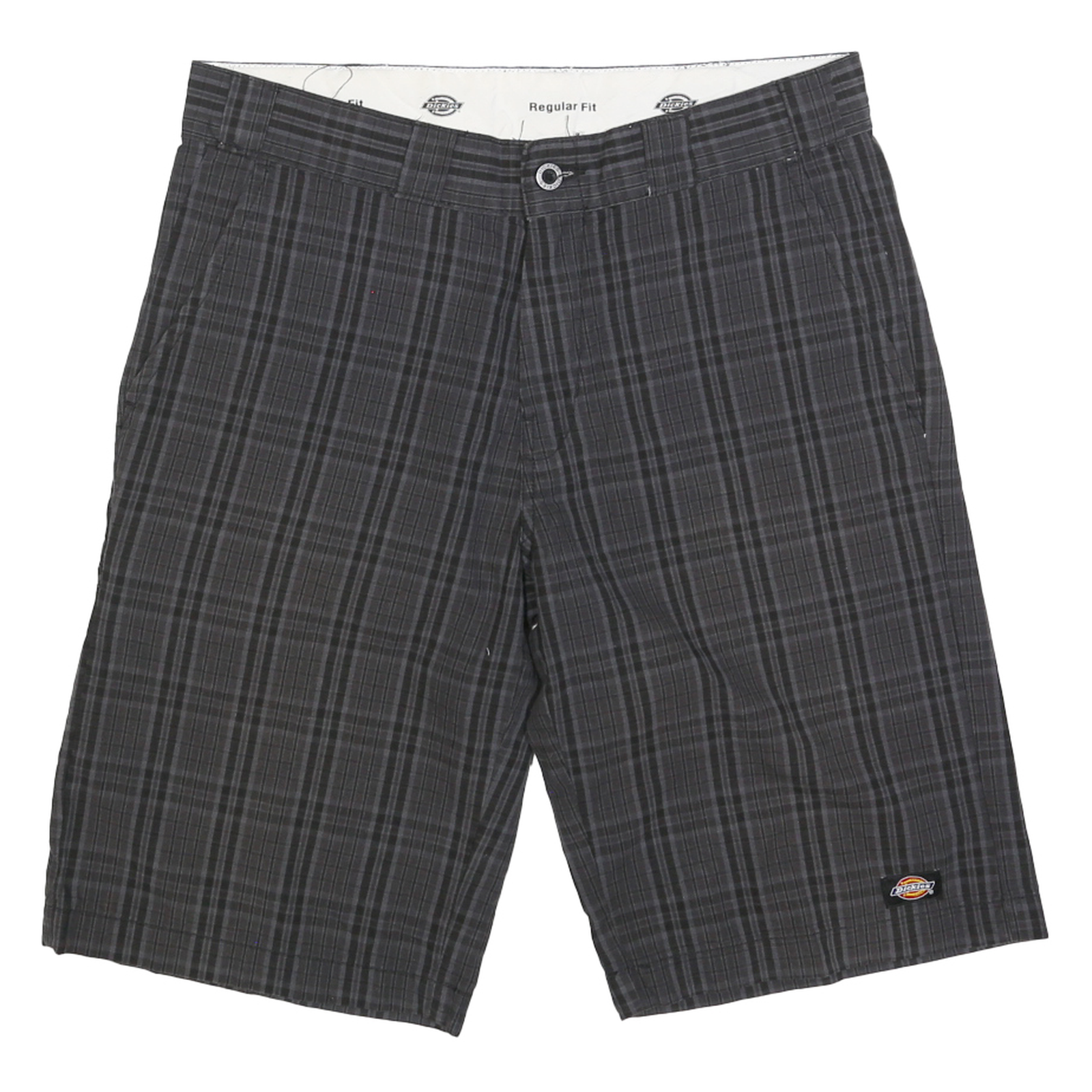 DICKIES Mens Shorts Grey Casual M W34 Plaid Cotton Blend Regular Fit Refurbished - N/A refurbished available on Cerqular