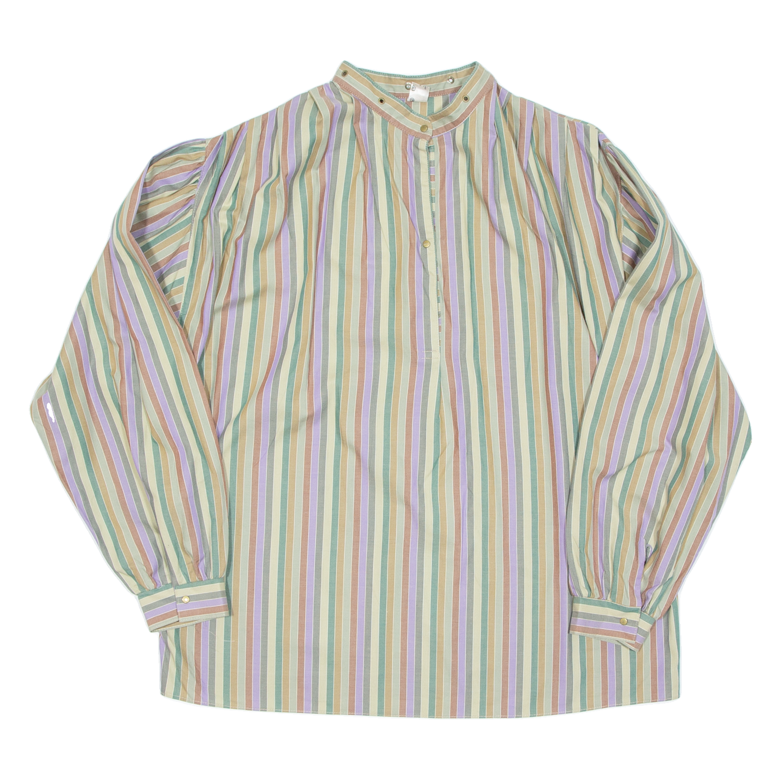 Womens Printed Top Green Long Sleeve Striped L Refurbished - N/A refurbished available on Cerqular