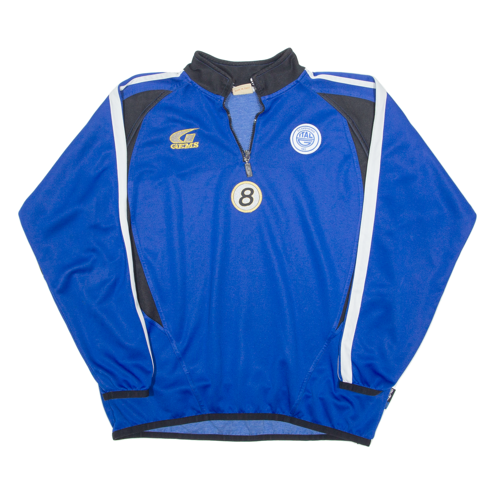 GEMS Italy Mens Sweatshirt Blue 1/4 Zip M Refurbished - N/A refurbished available on Cerqular