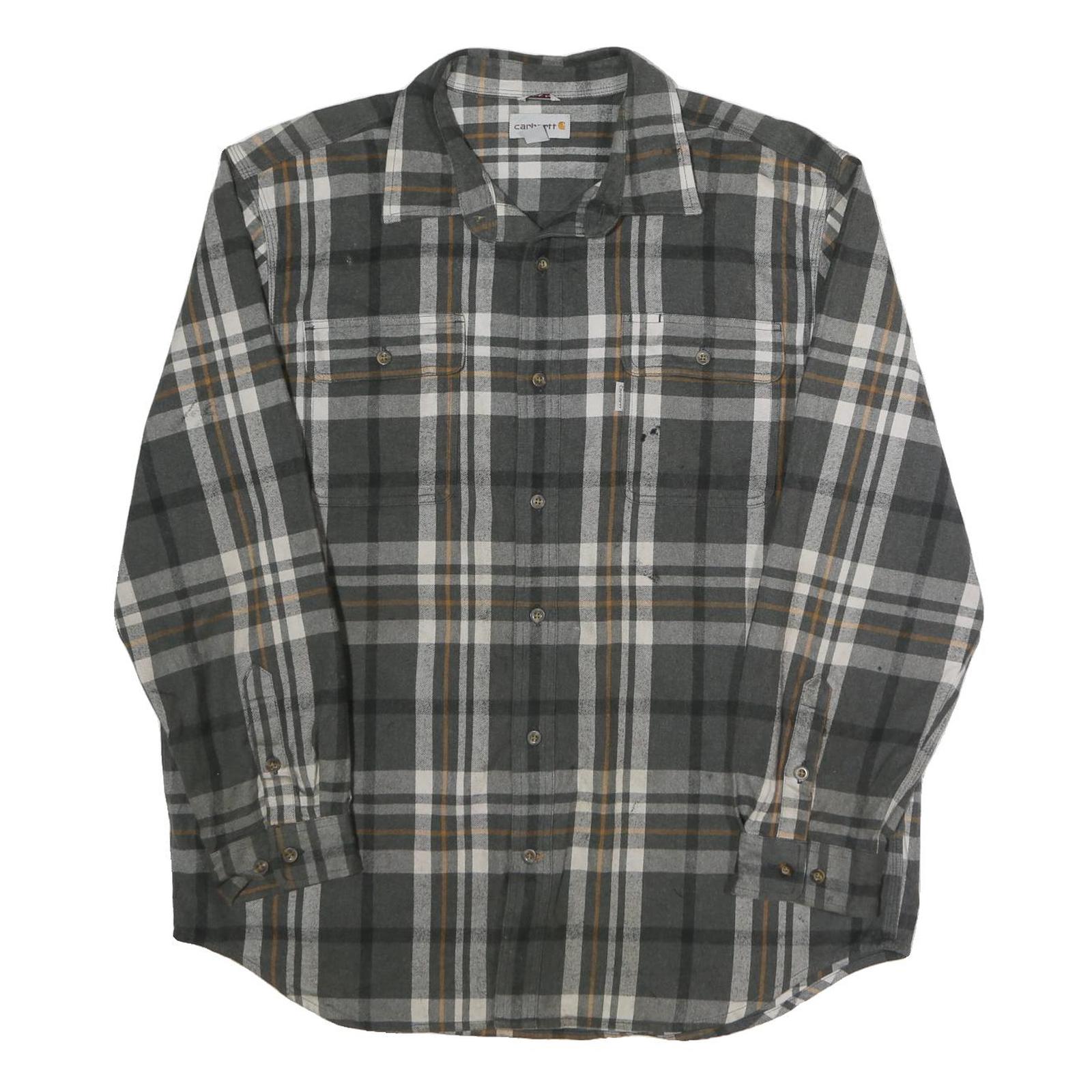 Buy CARHARTT Mens Grey & Brown Check Shirt XL Long Sleeve Cotton Workwear Casual Refurbished - $58.49 CARHARTT Mens Grey & Brown Check Shirt XL Long Sleeve Cotton Workwear Casual Refurbished - N/A refurbished available on Cerqular