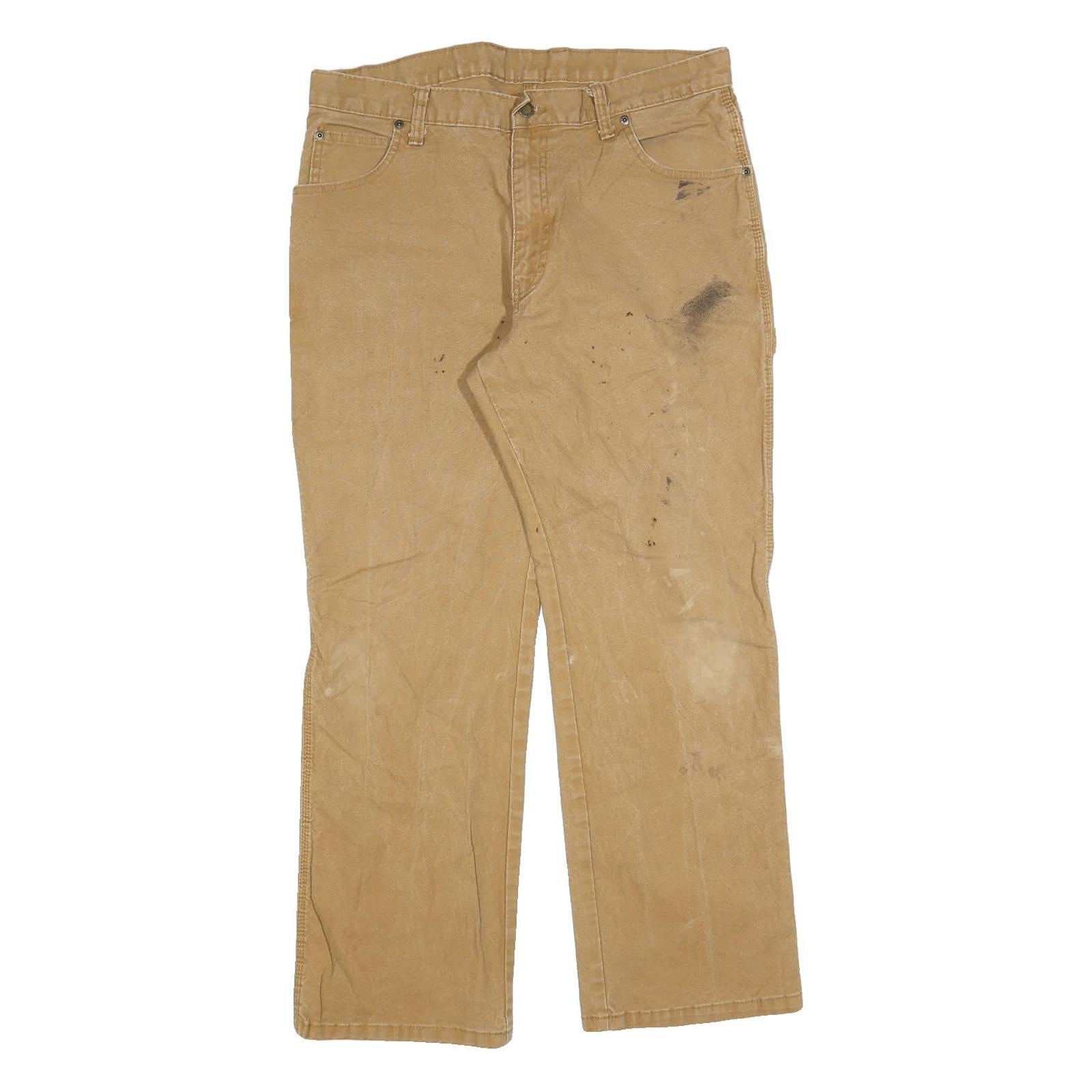 DICKIES Mens Jeans Beige Relaxed Straight Denim Light W34 L30 Workwear Fit Zip Refurbished - N/A refurbished available on Cerqular