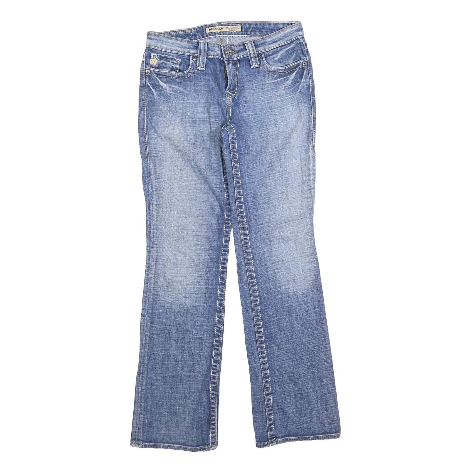 BIG STARS Womens Blue Regular Fit Bootcut Denim Light W28 L30 Stylish Refurbished - N/A refurbished available on Cerqular