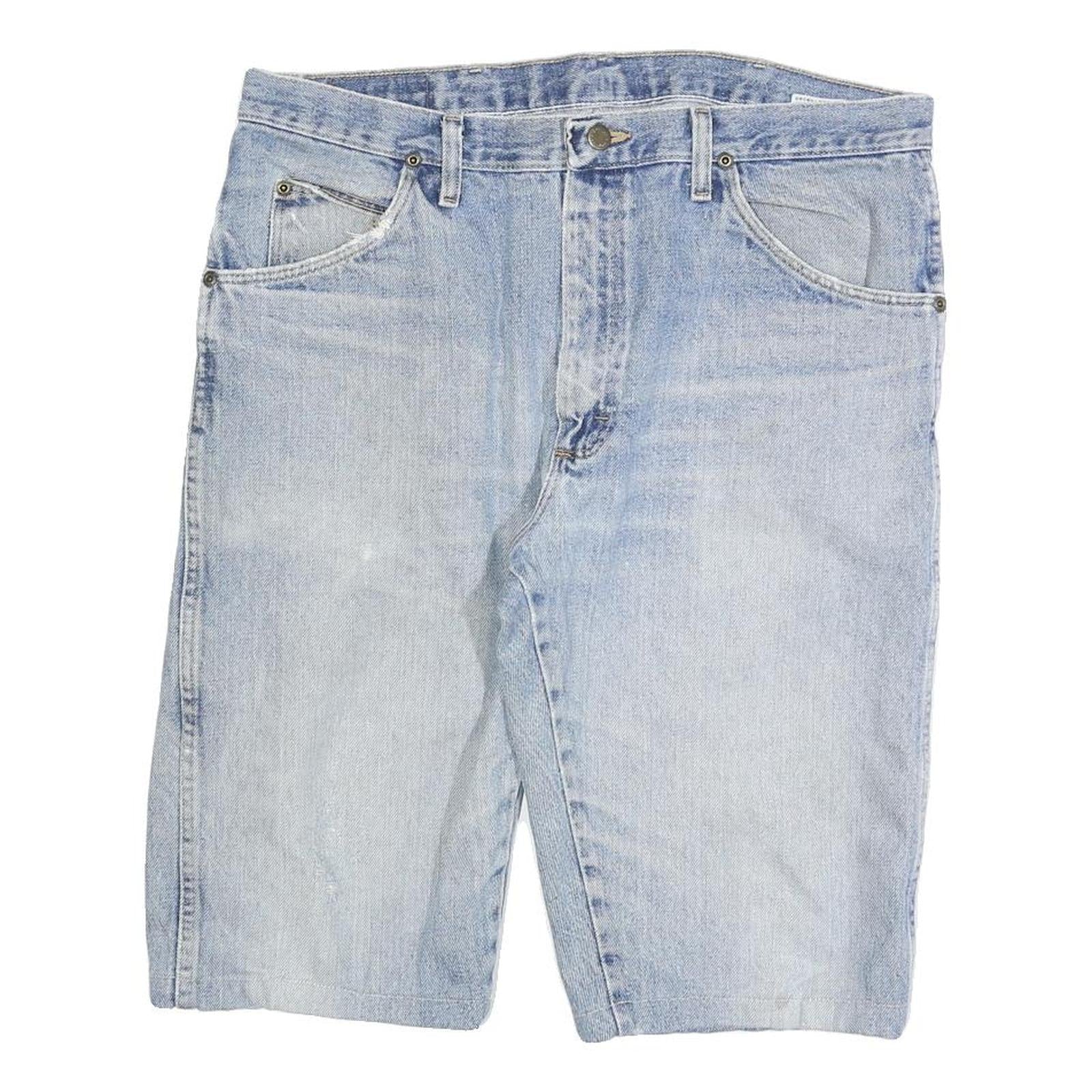 WRANGLER Mens Shorts Blue Denim Casual L W36 Classic Cotton Summer Refurbished - N/A refurbished available on Cerqular