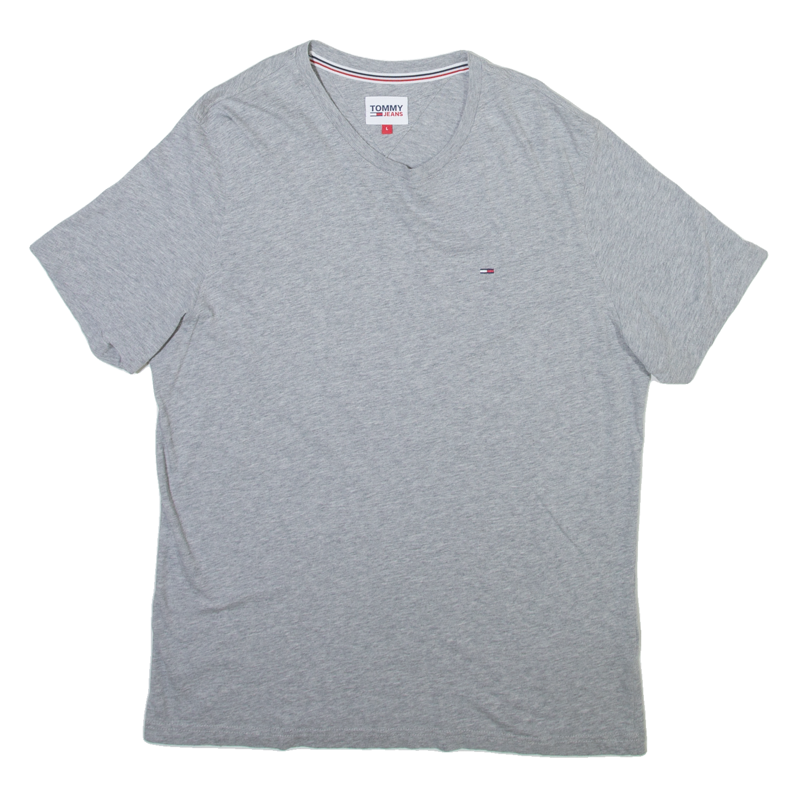 TOMMY HILFIGER Mens T-Shirt Grey L Refurbished - N/A refurbished available on Cerqular