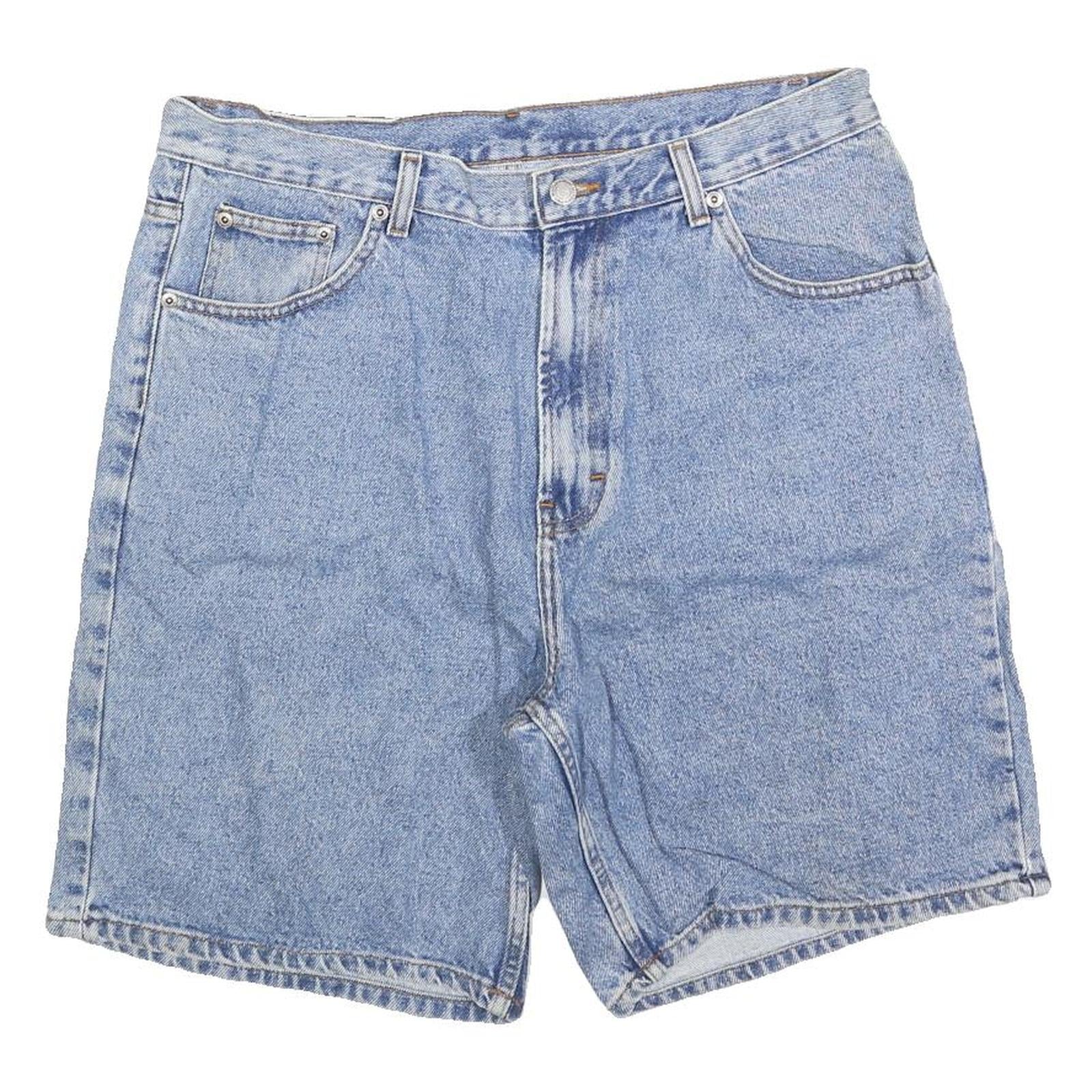 MEMBERS MARK Mens Denim Blue Casual Shorts L W36 Classic Fit Cotton Blend Refurbished - N/A refurbished available on Cerqular