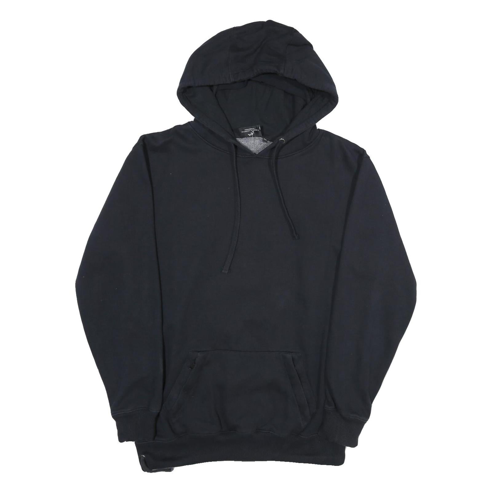 HA Mens Black Hoodie XL Cotton Blend Pullover Sweatshirt with Print Refurbished - N/A refurbished available on Cerqular