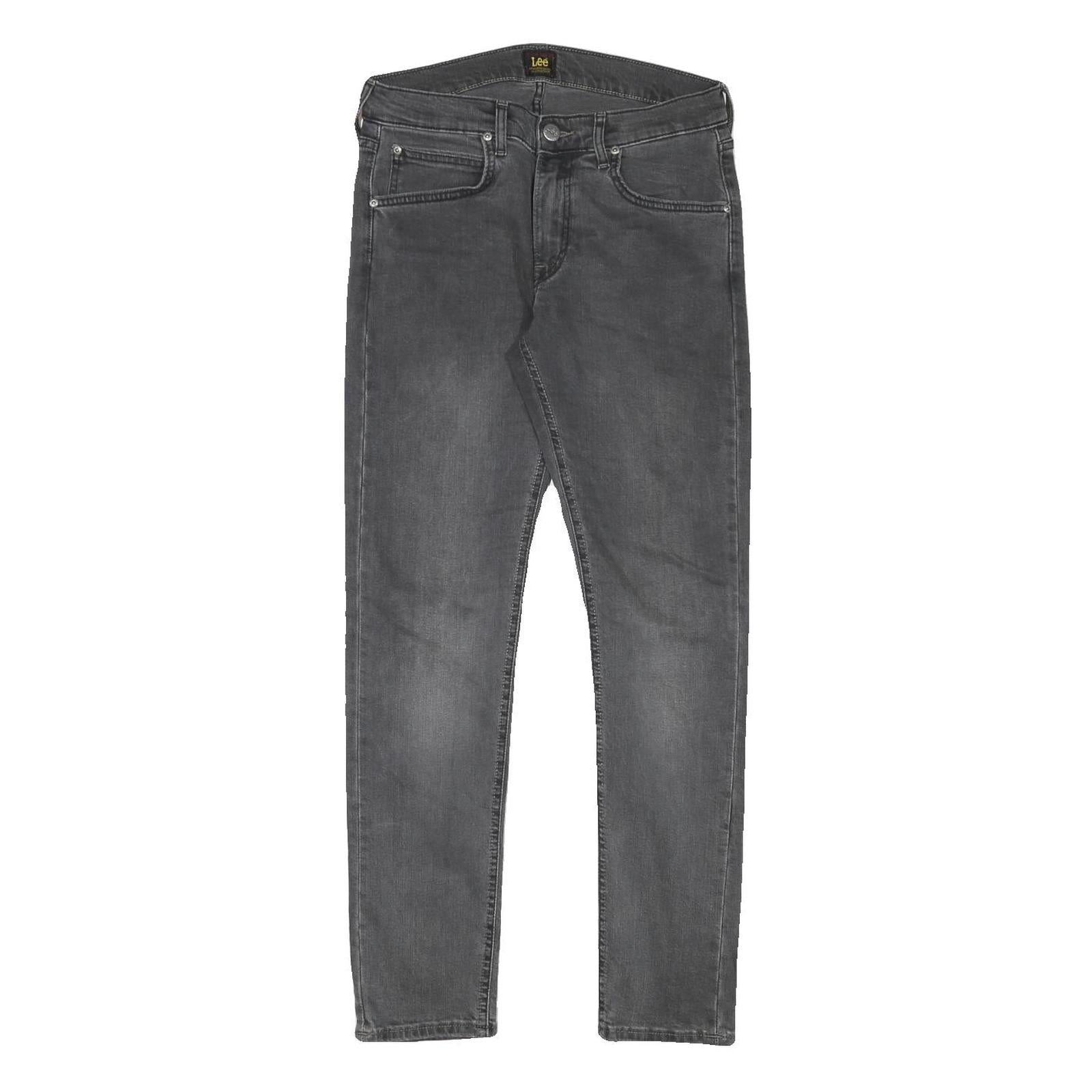 LEE Mens Slim Black Jeans Denim W28 L29 Classic Zip Pockets Comfort Style Refurbished - N/A refurbished available on Cerqular