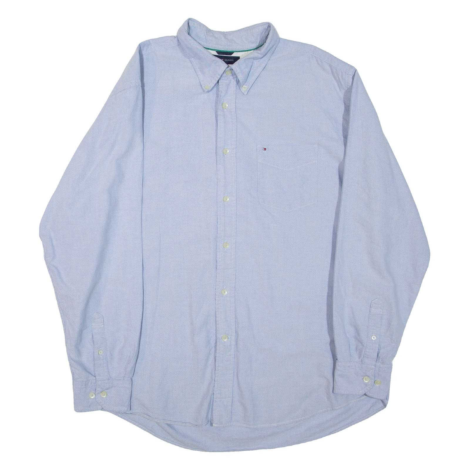 TOMMY HILFIGER Mens Plain Shirt Blue Long Sleeve XL Refurbished - N/A refurbished available on Cerqular