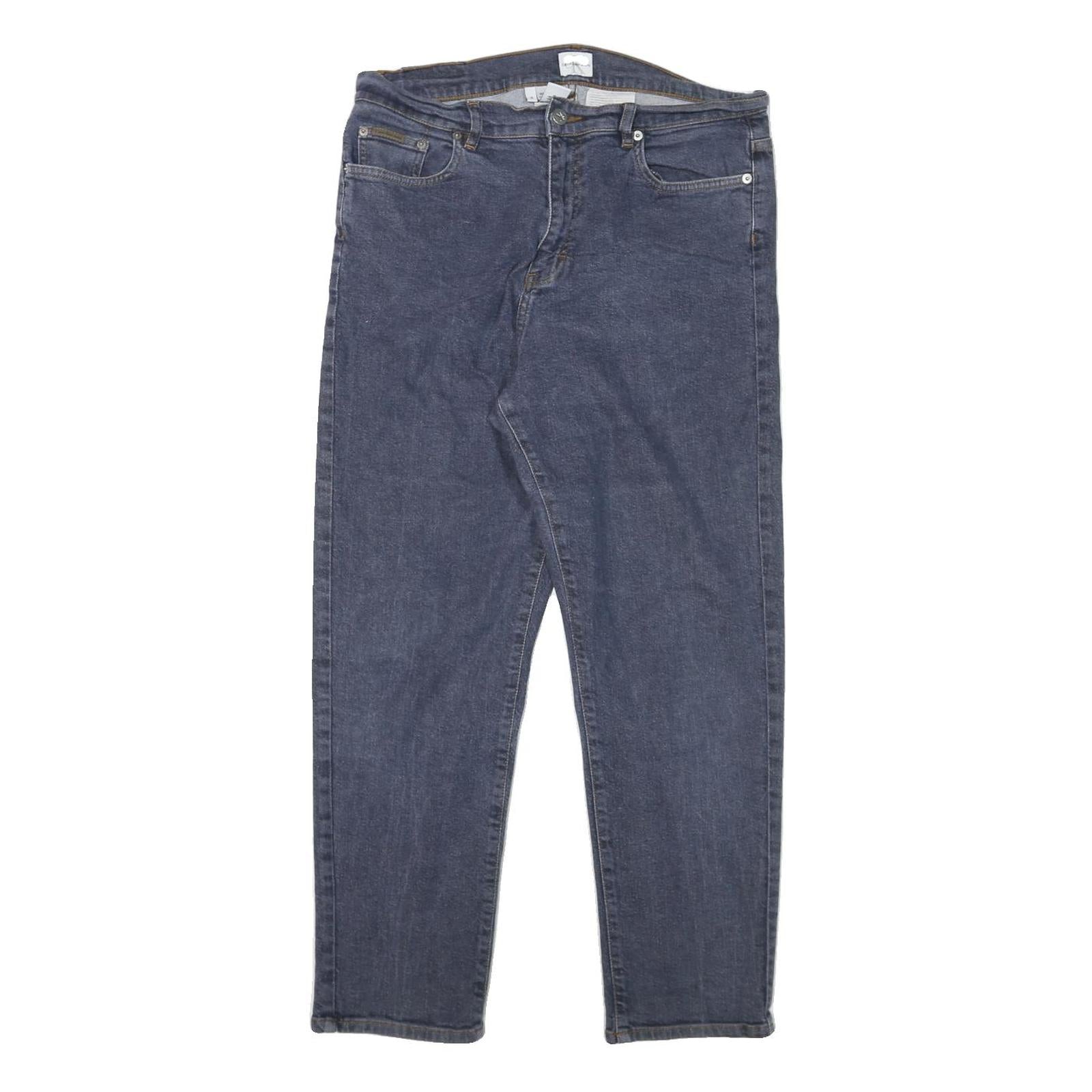 CALVIN KLEIN JEANS Womens Blue Slim Skinny Denim Medium W32 L27 Cotton Blend Zip Refurbished - N/A refurbished available on Cerqular