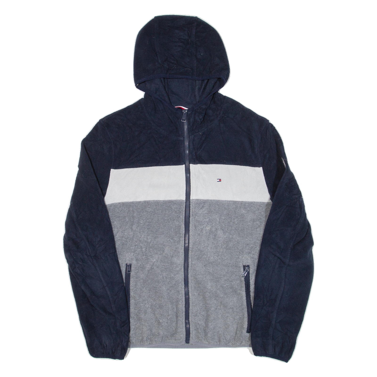 TOMMY HILFIGER Fleece Lined Mens Grey Hoodie Full Zip S Refurbished - N/A refurbished available on Cerqular