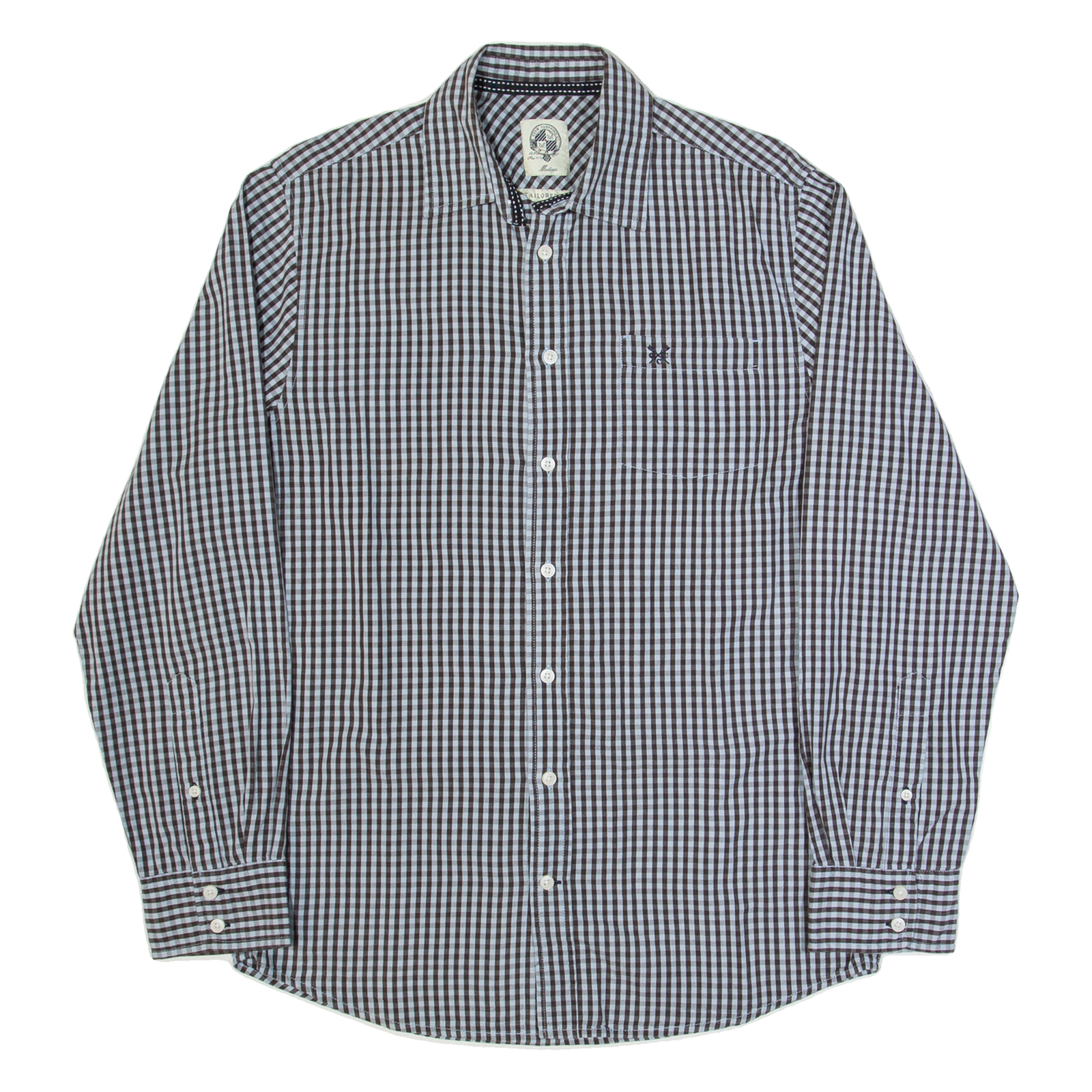 CREW CLOTHING Mens Shirt Brown Check Long Sleeve M Refurbished - N/A refurbished available on Cerqular