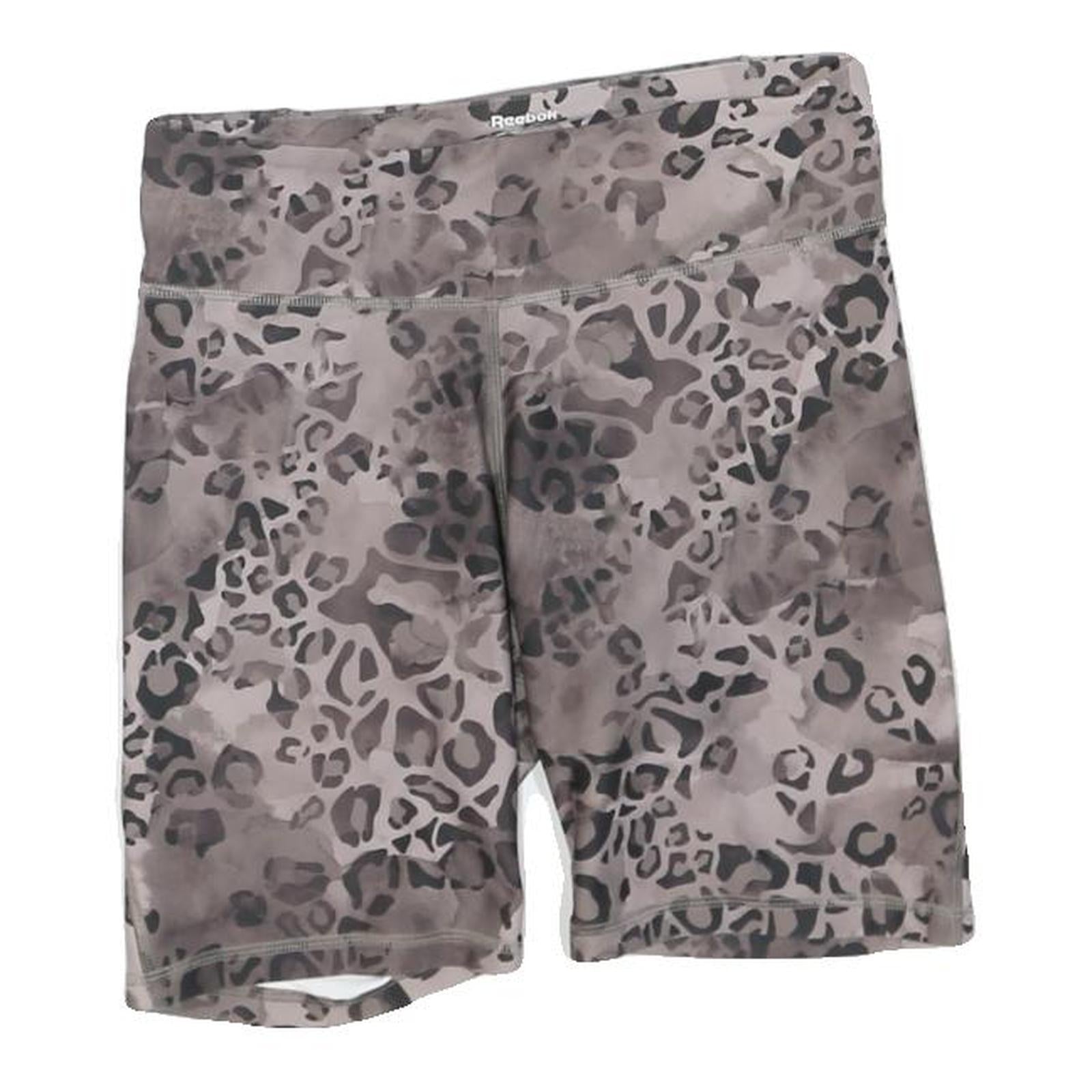 REEBOK Womens Shorts Grey Leopard Print M W28 Activewear Gym Fitness Leggings Refurbished - N/A refurbished available on Cerqular